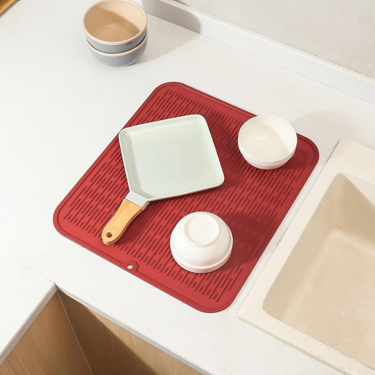 Silicone Dish Drying Mat for Multiple Usage,Easy clean,Eco-friendly,Heat-resistant Silicone Mat for