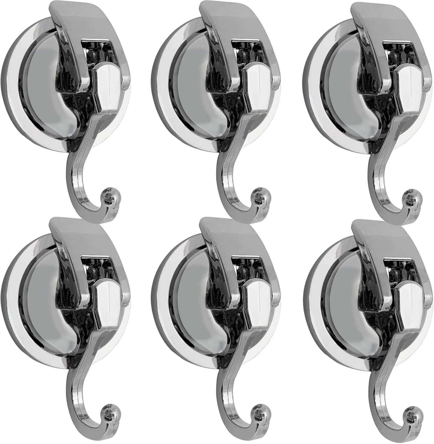 Heavy Duty Suction Cup Hooks for Shower, Bathroom Robe - Vacuum Glass Hooks, Reusable, No Hole