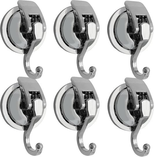 Heavy Duty Suction Cup Hooks for Shower, Bathroom Robe - Vacuum Glass Hooks, Reusable, No Hole