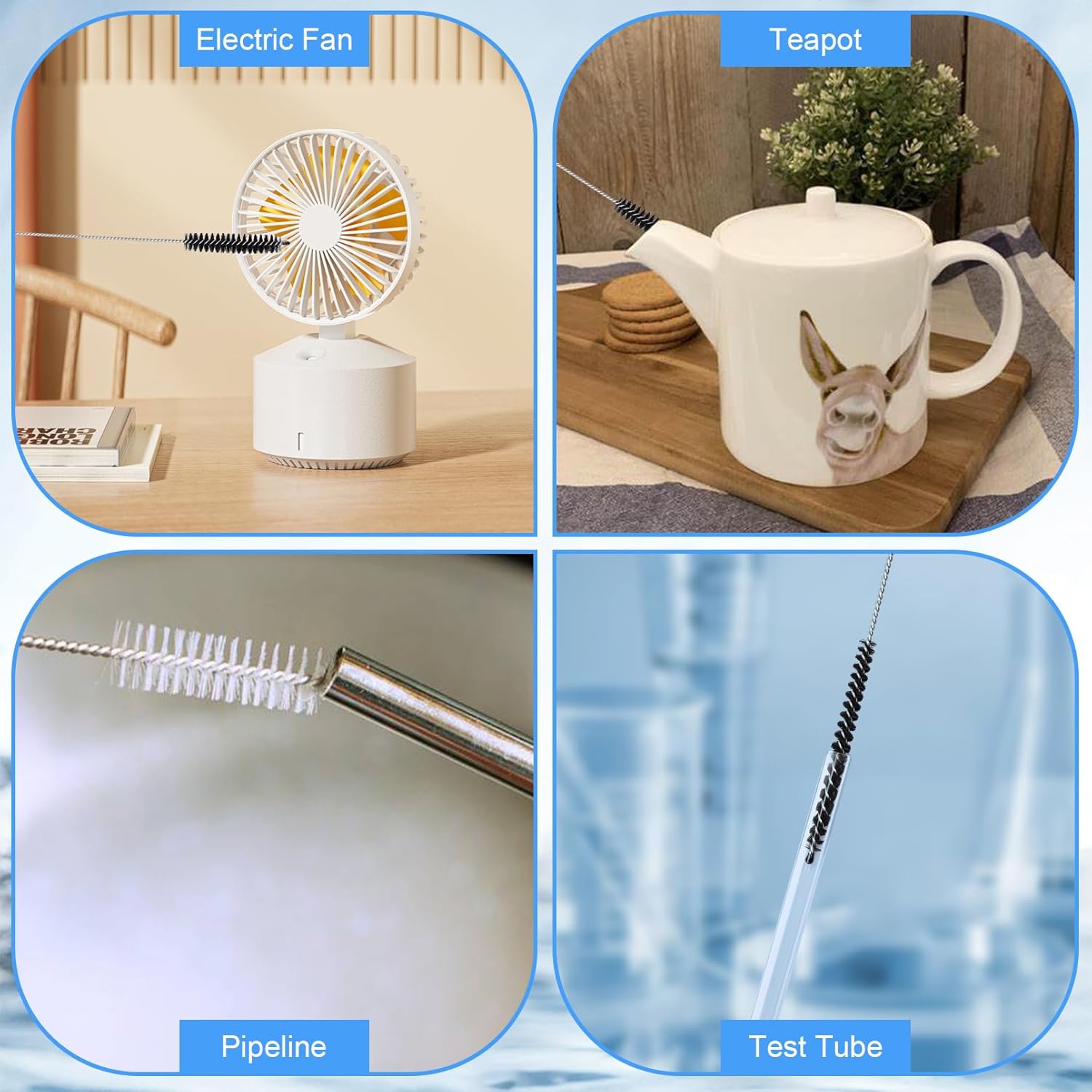 16pcs Long Tube Cleaner Set, Extra Long Hose Cleaning Brush, Pipe Cleaning Brush, Cleaning Brush