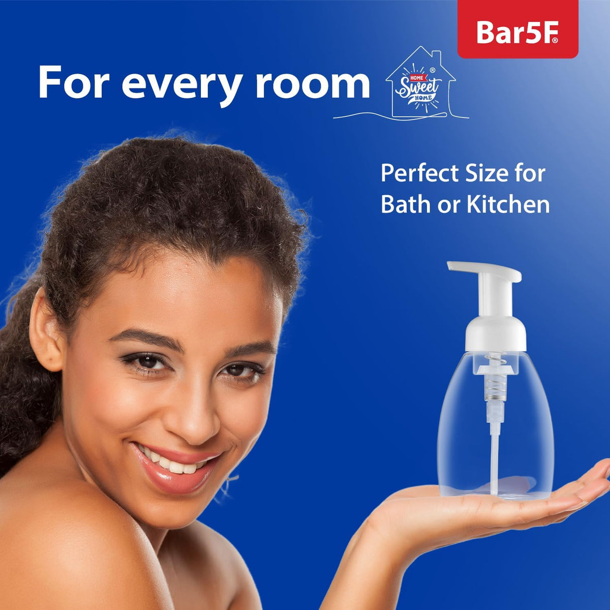 Bar5F Foaming Pump Bottle for Dr. Bronner's Castile Soap and All Generic Concentrated or Regular