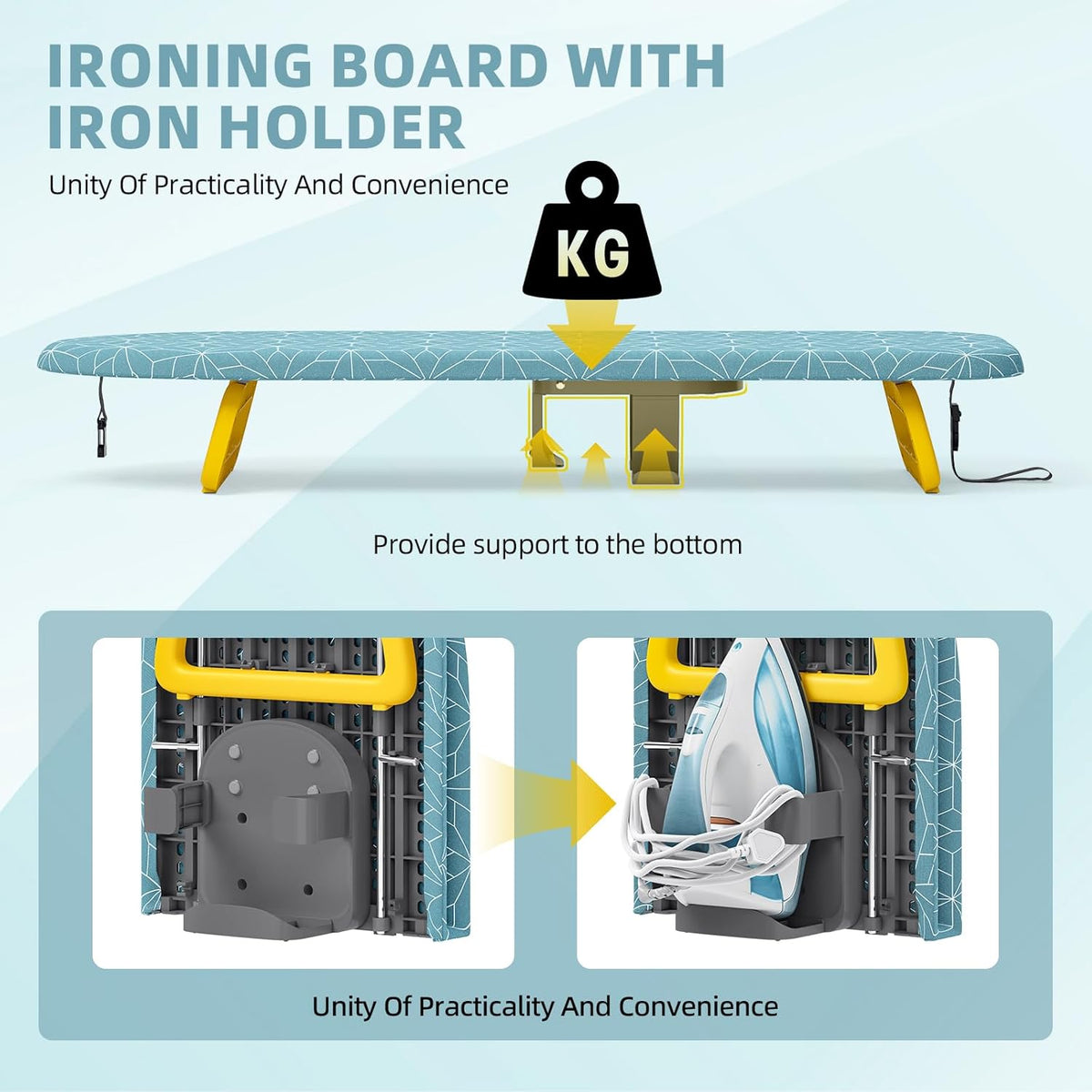 Small Ironing Board Tabletop, Foldable mini Ironing Board, Table top Ironing Boards Small, Compact