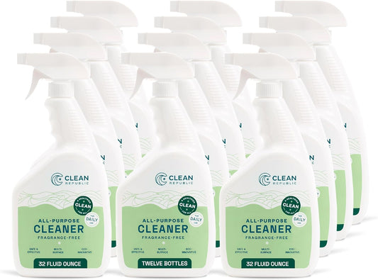 Clean Republic All-Purpose Cleaner, Daily Use Cleaning Spray for Kitchens, Bathrooms, and More, 32