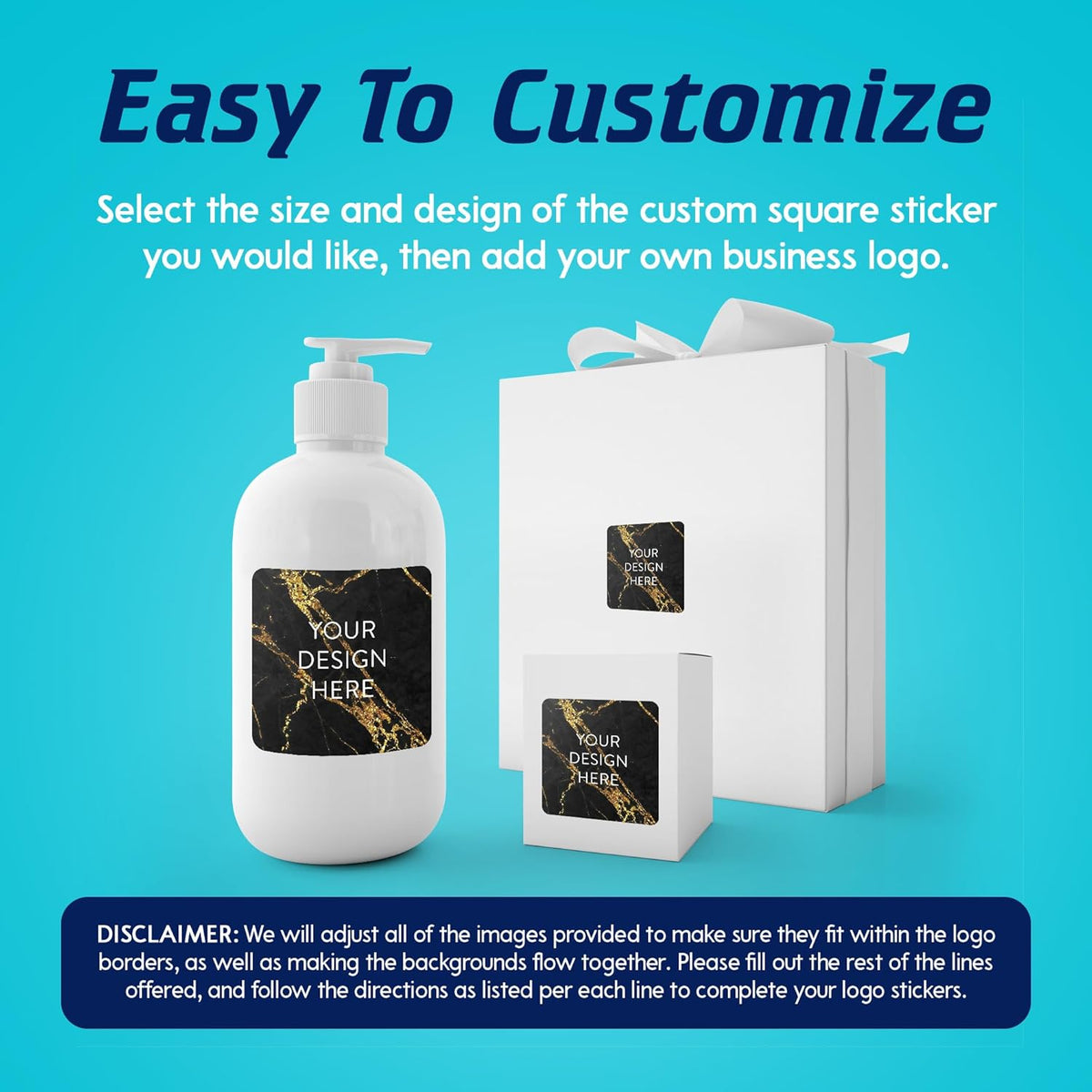 100 Custom Vinyl Stickers - Upload Your own Image, Text, Design, Logo - Personalized Logo Labels