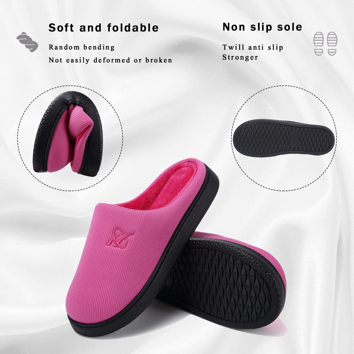 Memory Foam Slippers for Women's and Men's Casual House Shoes