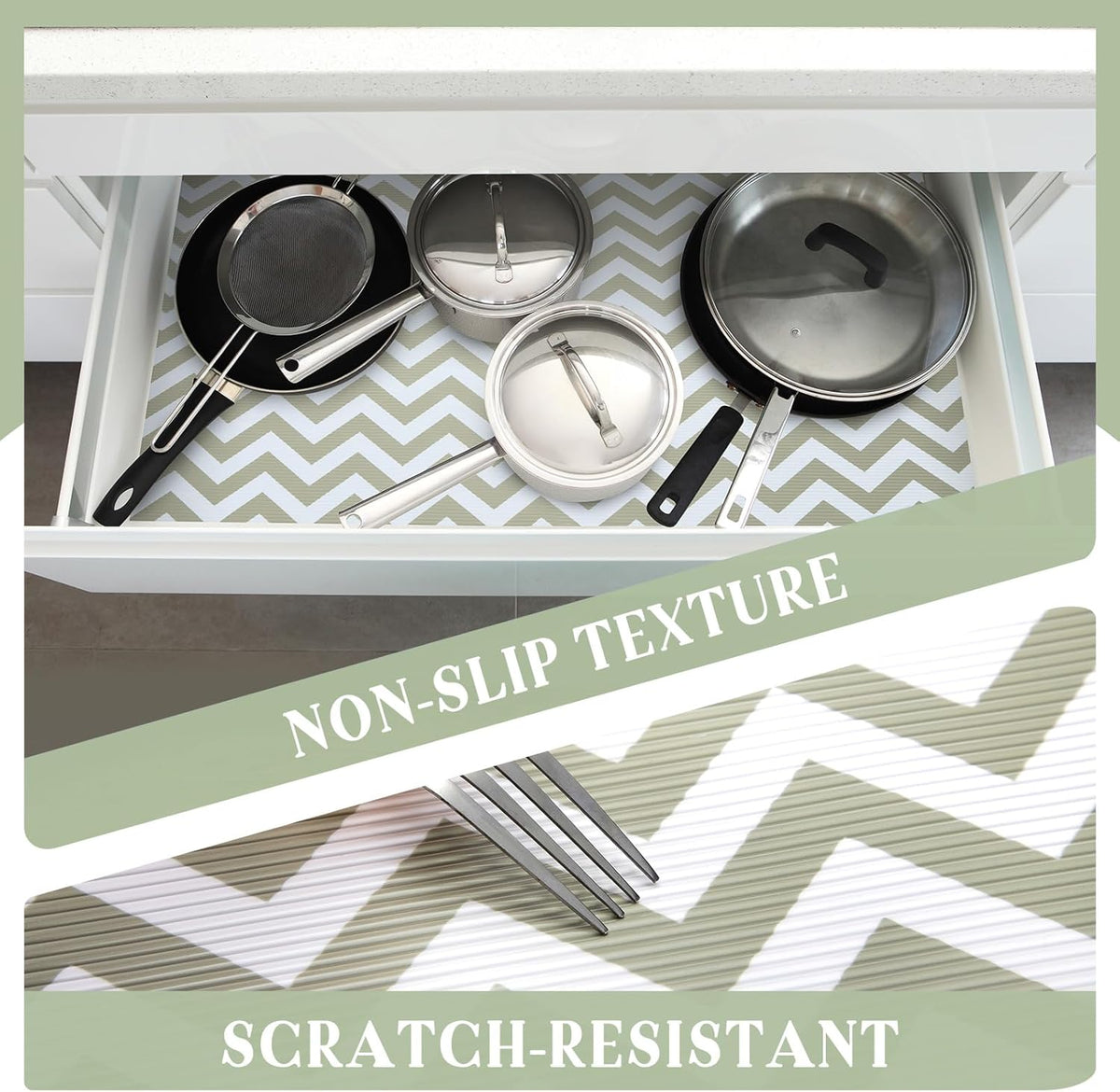 Glotoch Shelf Liner 12" x 20FT Non Adhesive Refrigerator, Kitchen, Drawer Liners, Waterproof and