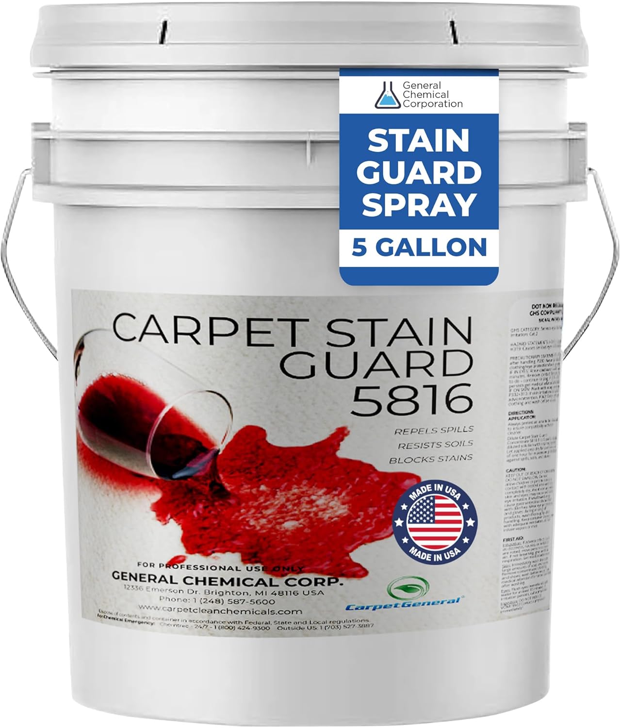 General Chemical Stain Shield Spray - Safe Fabric Protector Spritz and Stain Guard 5816 for