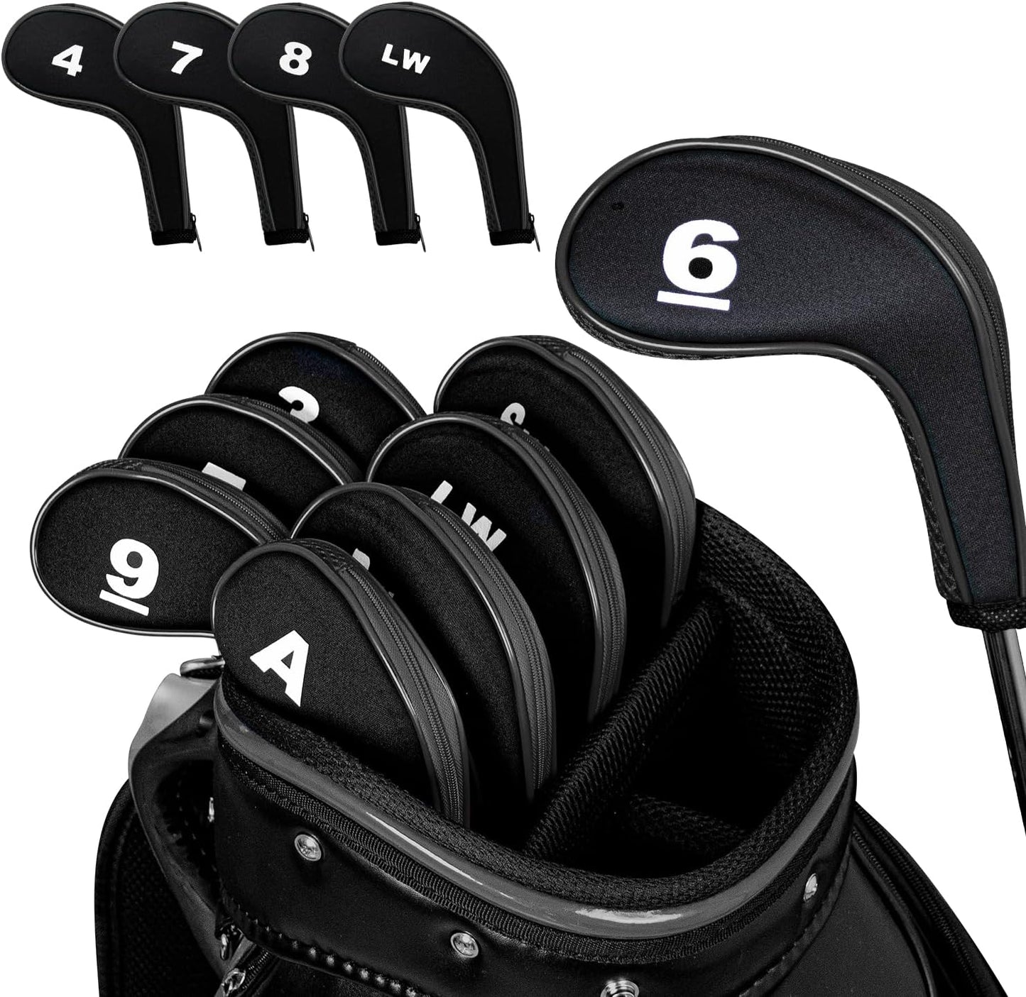Golf 12pcs Thick Synthetic Golf Iron Head Covers Set Headcover Fit All Brands Callaway Ping