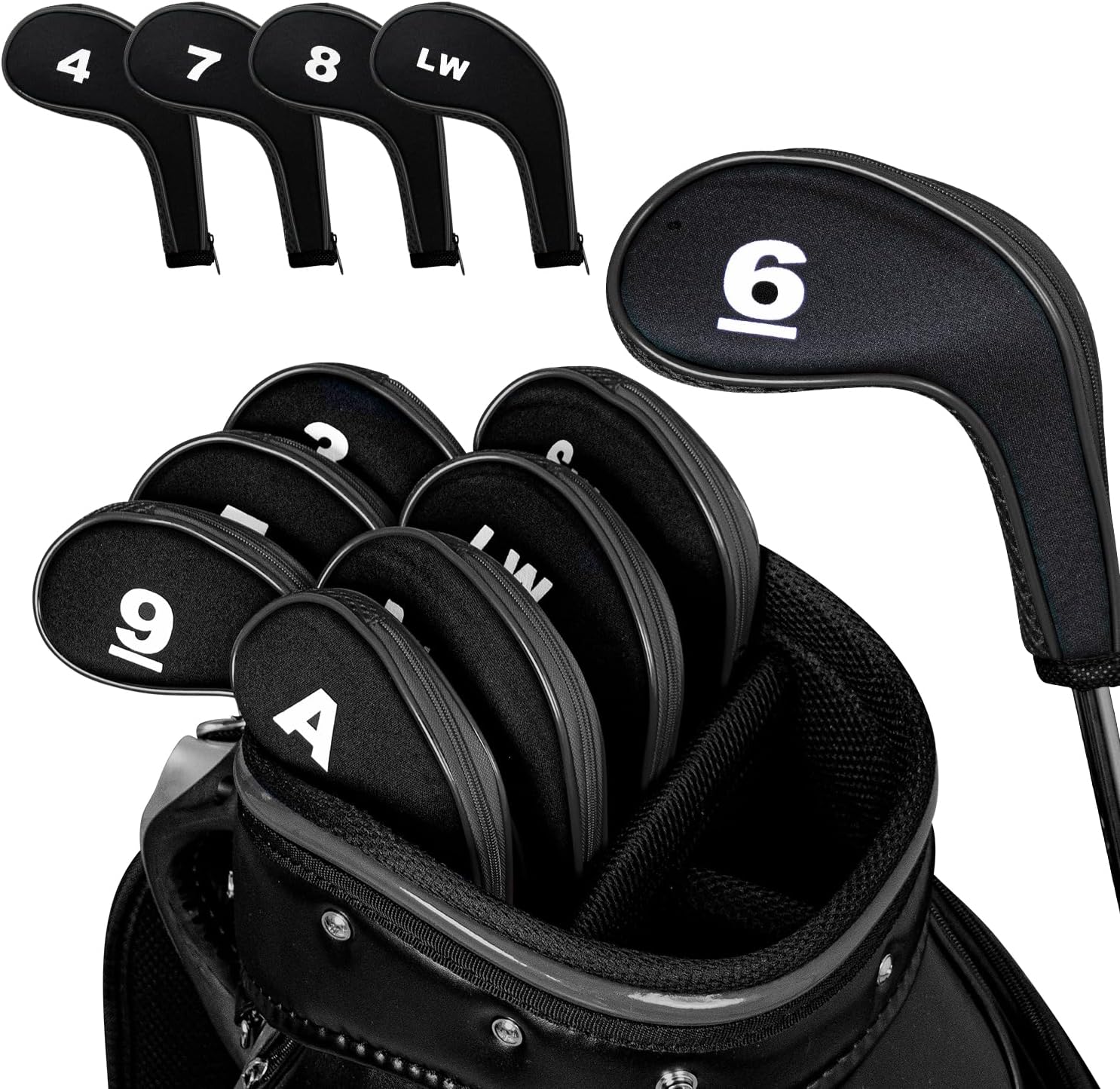 Golf 12pcs Thick Synthetic Golf Iron Head Covers Set Headcover Fit All Brands Callaway Ping
