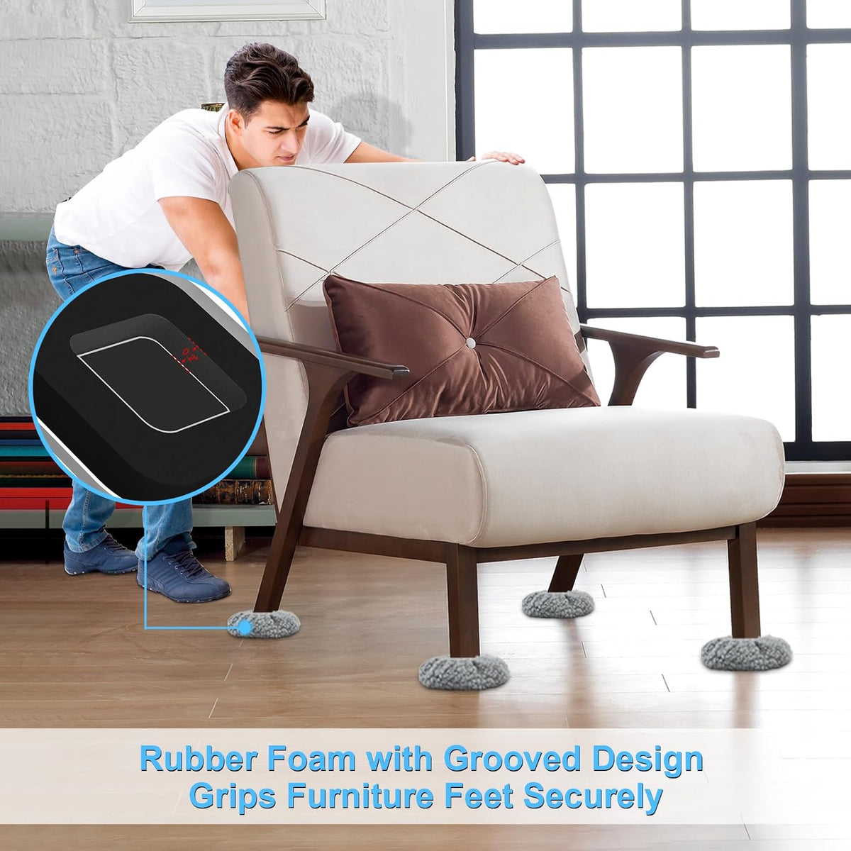 New Upgrade Furniture Sliders, Multi-Surface 3-in-1 Furniture Movers Sliders, Heavy Moving Pads