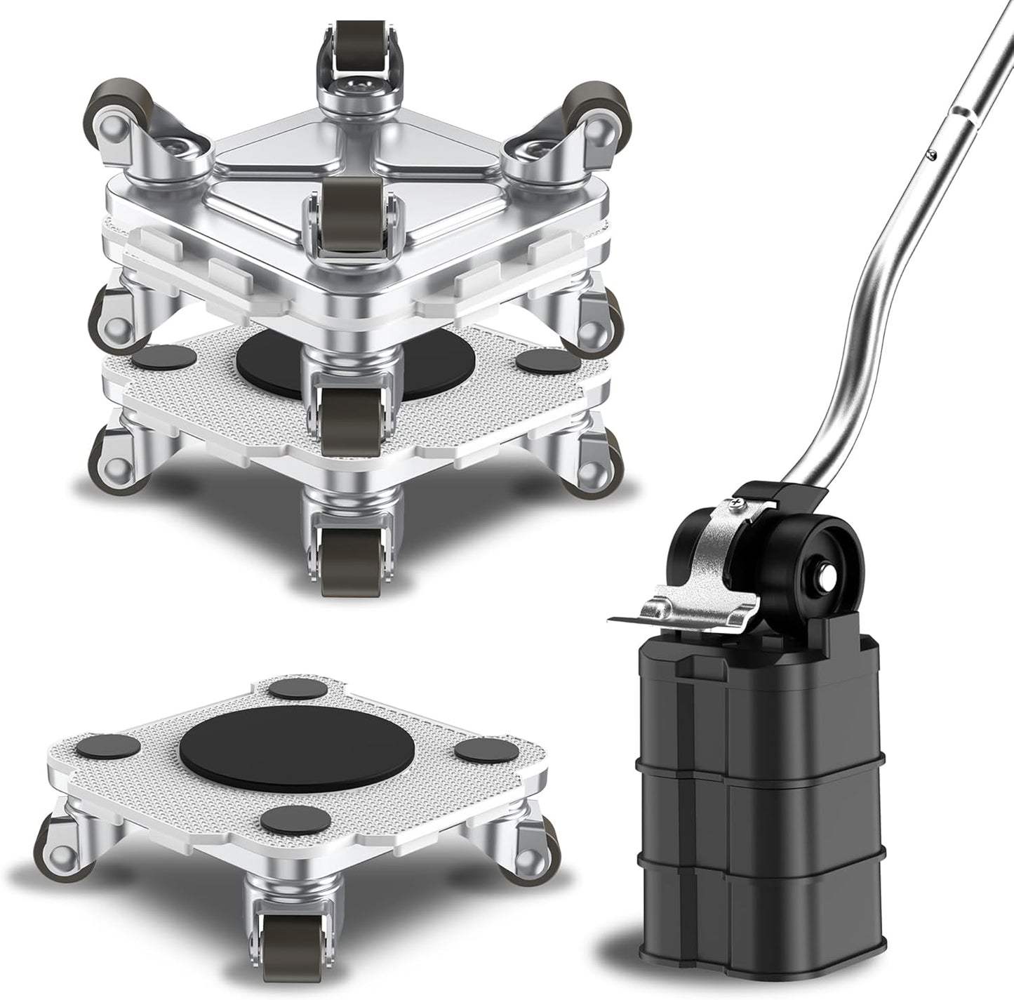 ONEON Furniture Mover Pro Set - Enhanced Dolly and Lifter with Custom TPE Wheels for Easy Furniture