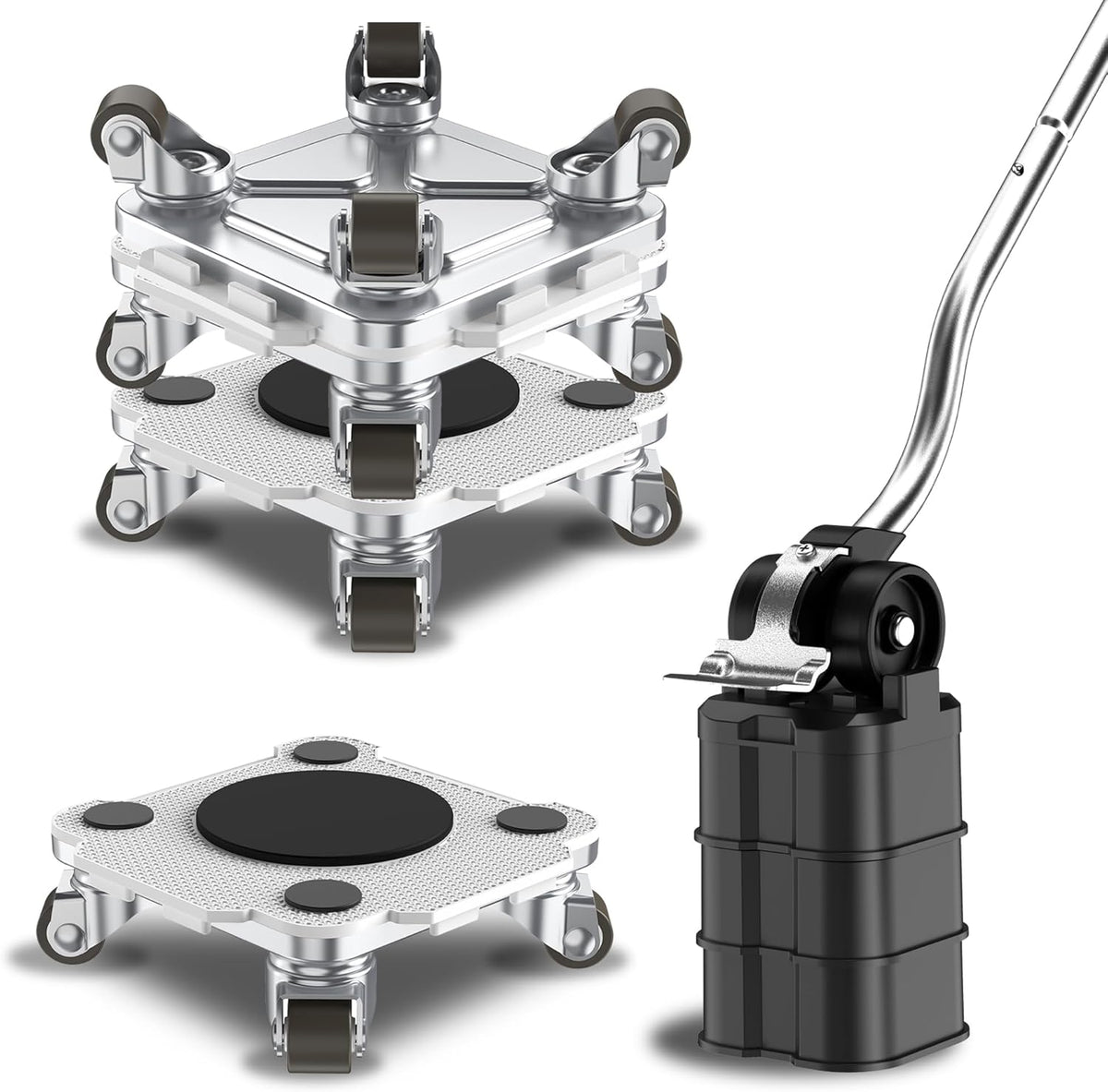 ONEON Furniture Mover Pro Set - Enhanced Dolly and Lifter with Custom TPE Wheels for Easy Furniture
