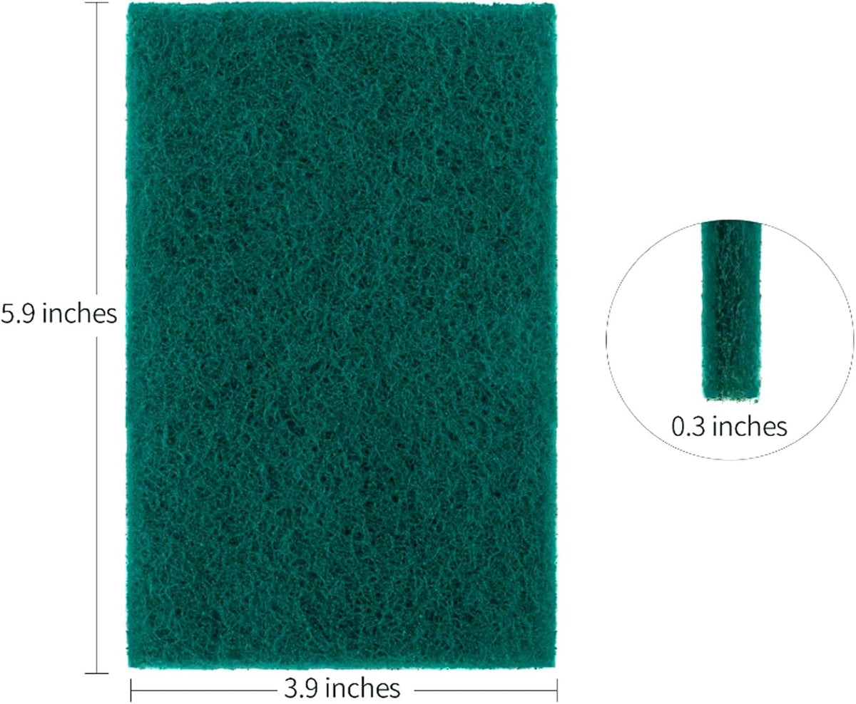 Heavy Duty Scour Pads Sponge Dish Scrubber Non-Scratch Green Reusable Household Scrub Pads for