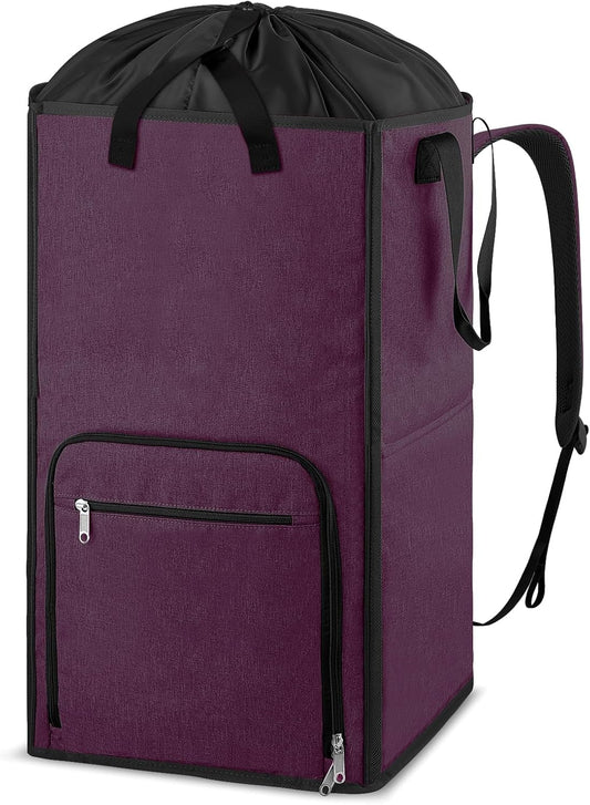 Bukere Laundry Tote Basket, Laundry Backpack Bag for Guys Girls Boys, Collapsible Laundry Hamper