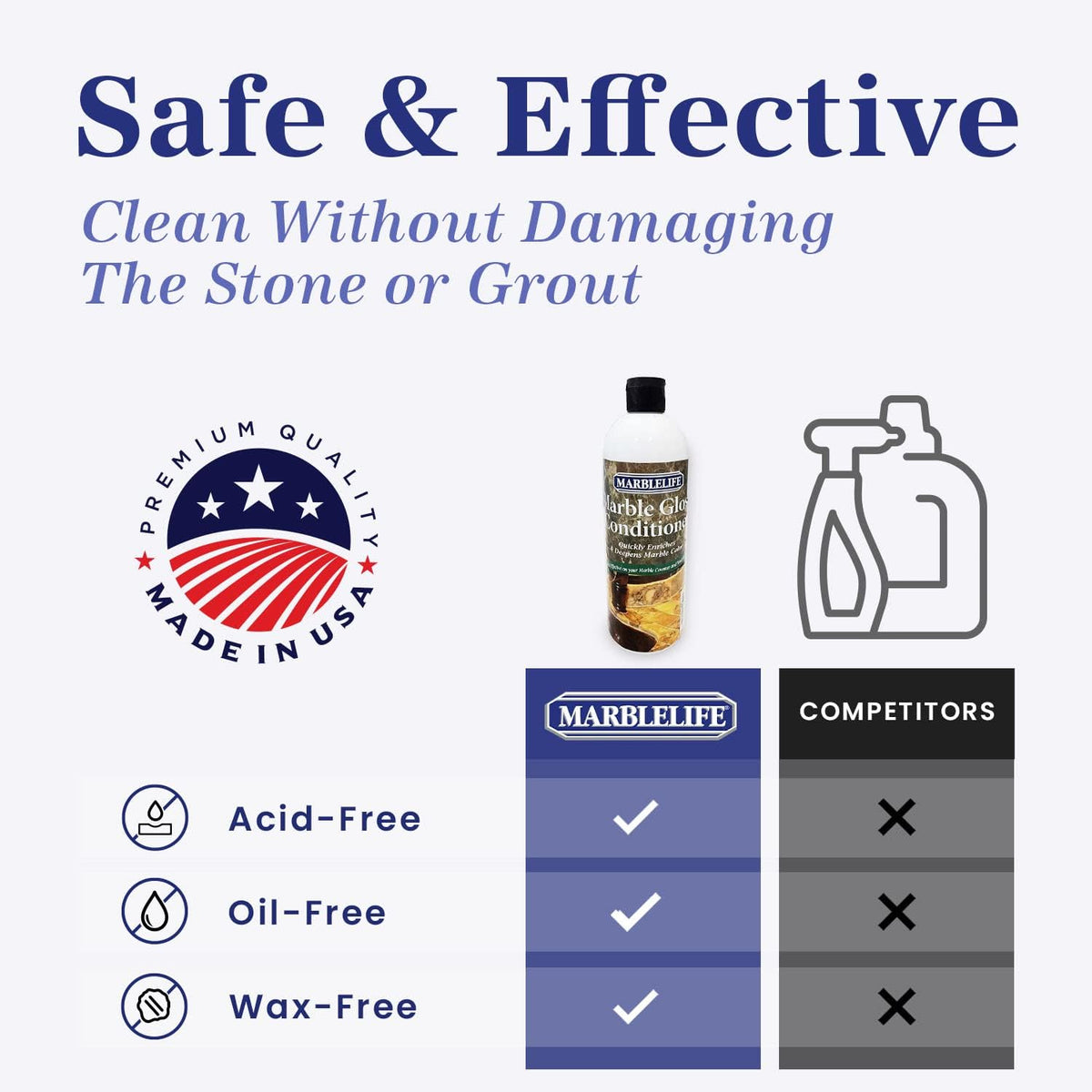 Marblelife Marble Gloss Conditioner, Used For Heavy Duty Countertop, Table, Bar, and Vanity