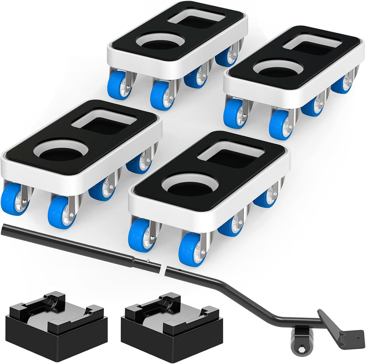 Furniture Dolly with Dual Groove Design: Furniture Sliders with 6 Wheels - for Various Types of