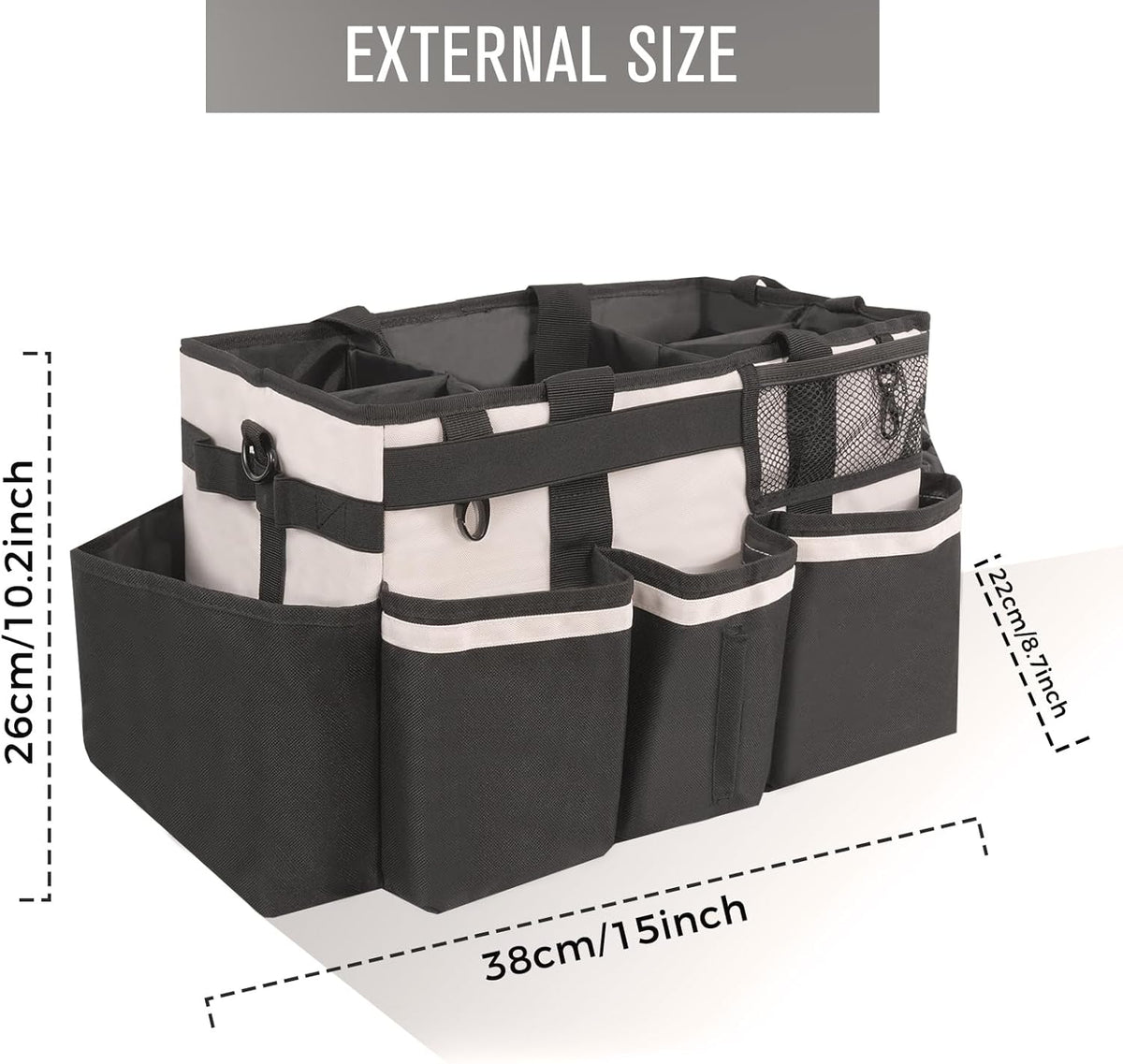 Wearable Cleaning Caddy, Cleaning Caddy Supplies Organizer with Handle & Shoulder Straps for