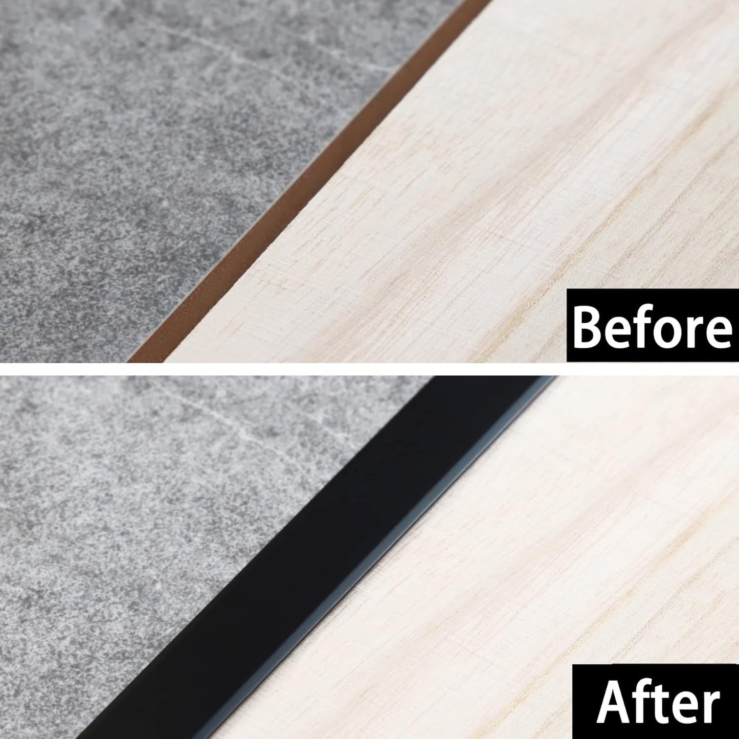 3Pcs Aluminum T Molding Trim & Floor Transition Strips, Flat Divider Strip for Door Threshold and