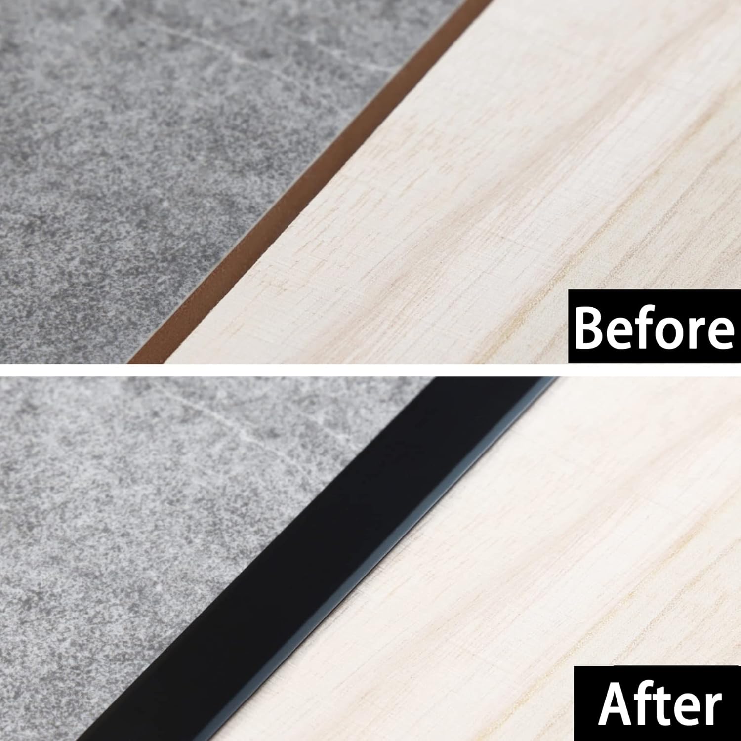 3Pcs Aluminum T Molding Trim & Floor Transition Strips, Flat Divider Strip for Door Threshold and