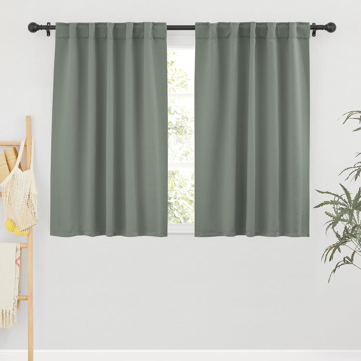 RYB HOME Short Blackout Curtains& Drapes, Room Darkening Drapery Thermal Insulated Privacy Window