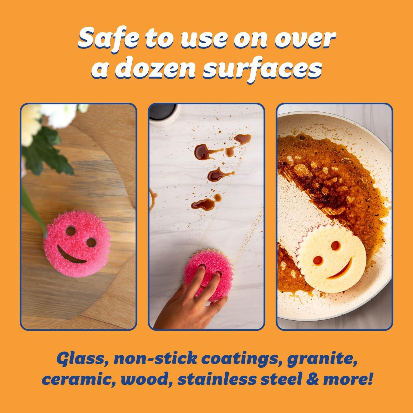 Scrub Daddy 6 Scrub Mommy Kitchen Sponges & 1 Daddy Caddy Sponge Holder - Scratch-Free for Dishes &