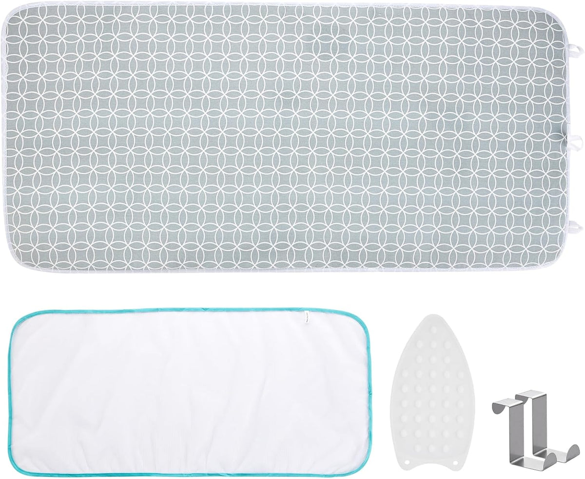 Seiritex Ironing Mat, Portable Ironing Pad 39.4 x 18.9 inch Table Top Iron Board 5 in 1 Travel Iron