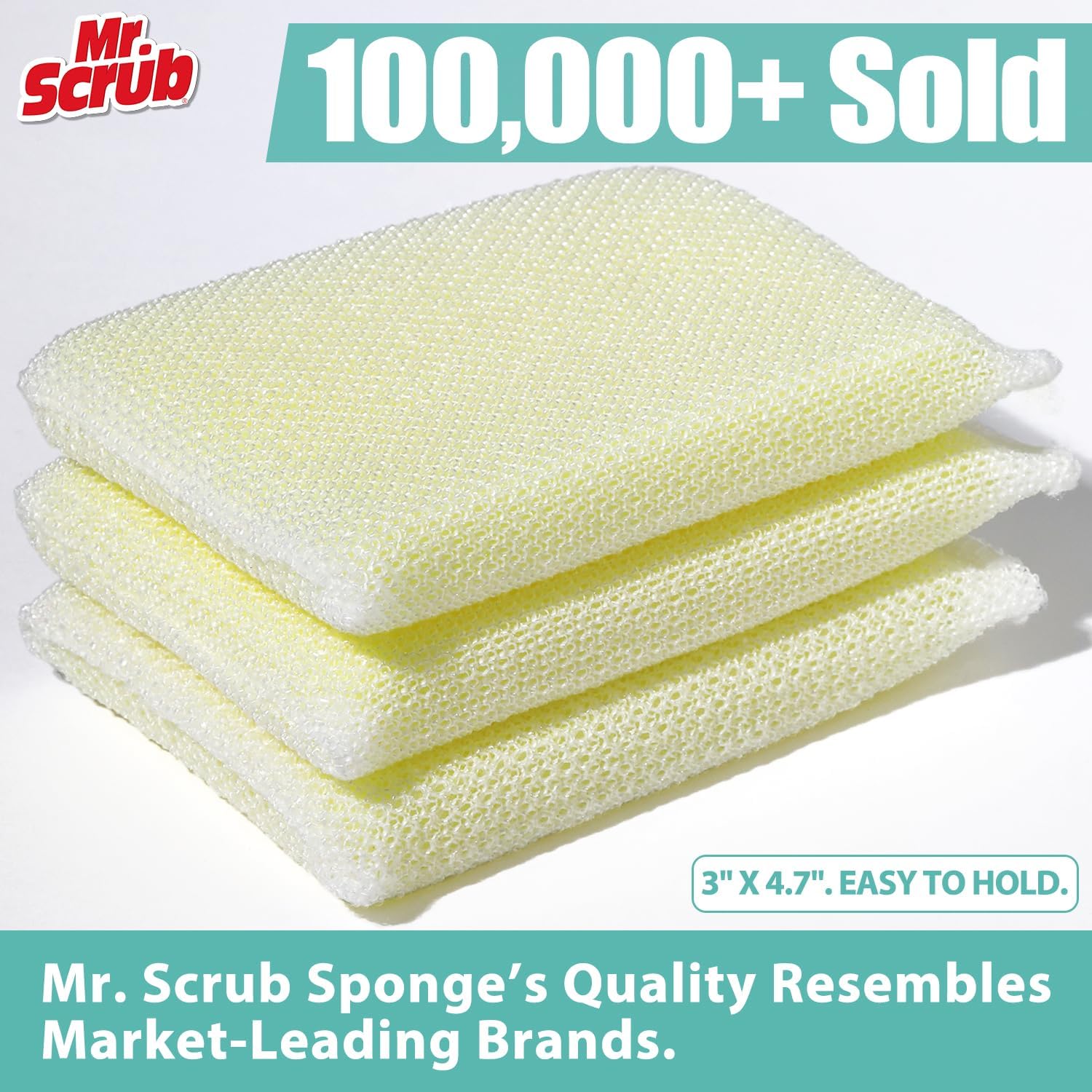 Sponges Kitchen Scrub Dish Sponge Scouring Pad, 6 Pads Cleaning Brush Dishwasher Soap Supplies