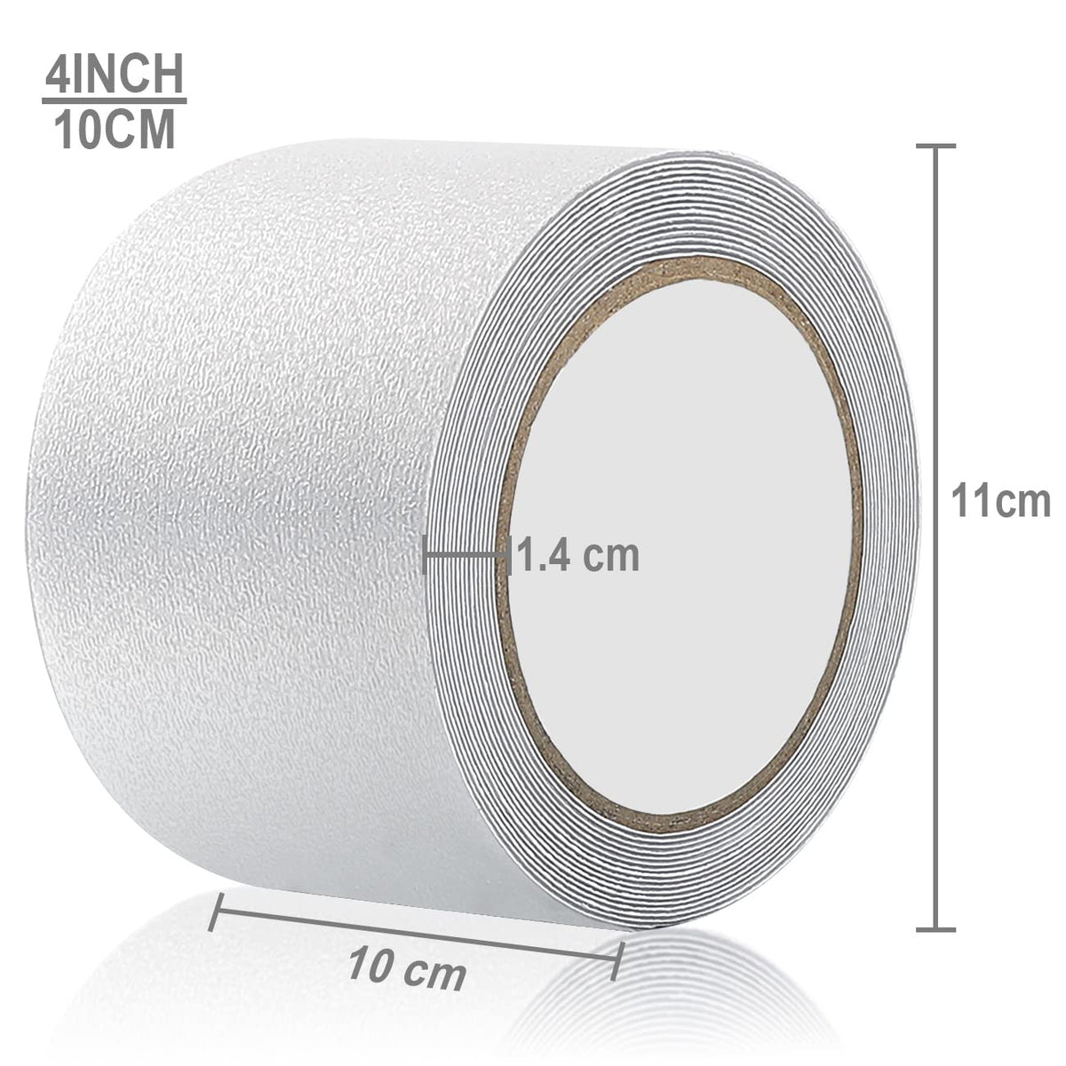 Anti Slip Tape Transparent, More Clear and Comfortable Safety Track Tape (4" Width x 190" Long