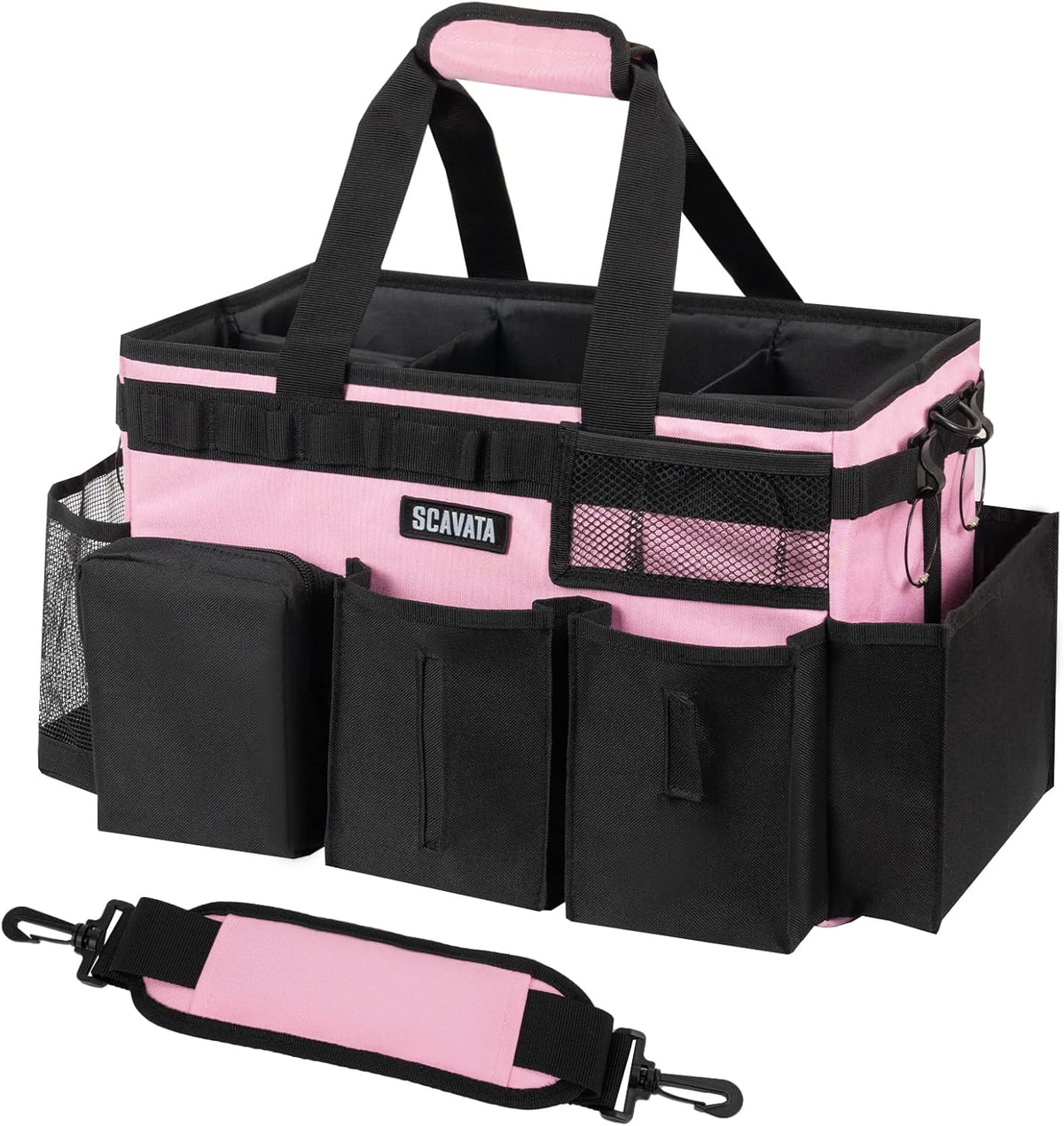 Wearable Cleaning Caddy Bag, Cleaning Caddy Supplies Organizer with Handle & Shoulder Straps for