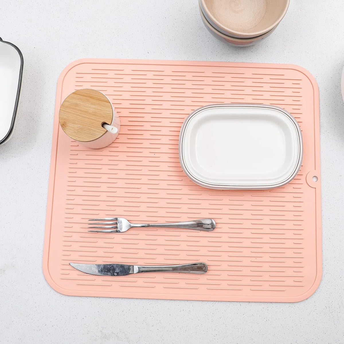 Silicone Dish Drying Mat for Multiple Usage,Easy clean,Eco-friendly,Heat-resistant Silicone Mat for