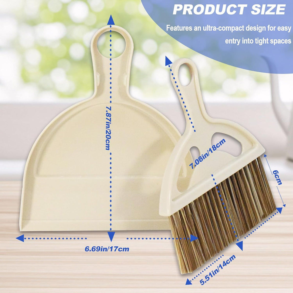 Mini Broom and Dustpan Set Hand Broom with Dustpan Portable Housekeeping Cleaning Tools for
