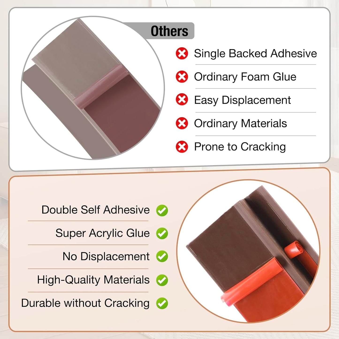 Floor Transition Strip Self Adhesive Vinyl Door Threshold for Doorways Carpet Edging Trim Overlap