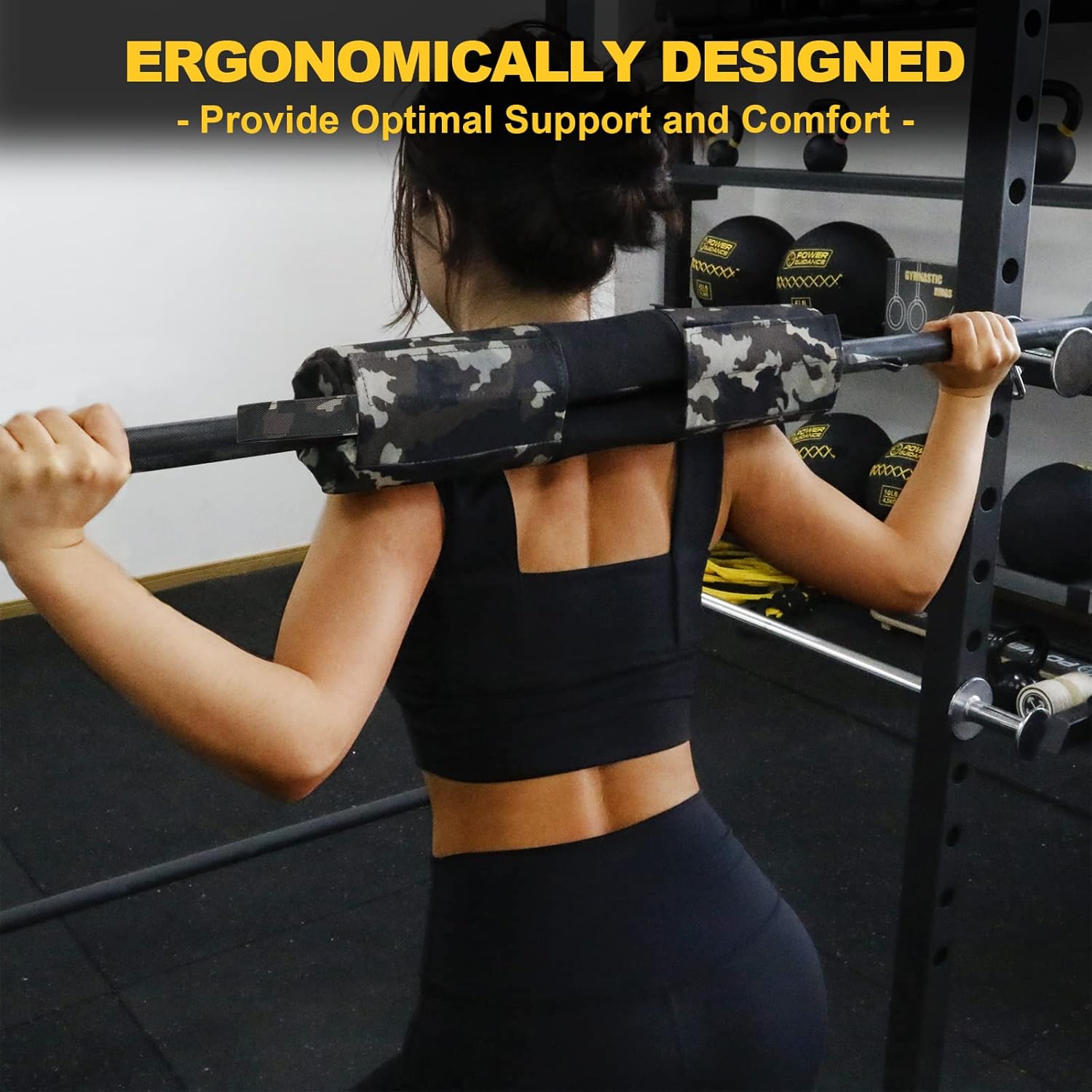 POWER GUIDANCE Barbell Squat Pad - Neck & Shoulder Protective Pad Anti-Skid Points for Squats