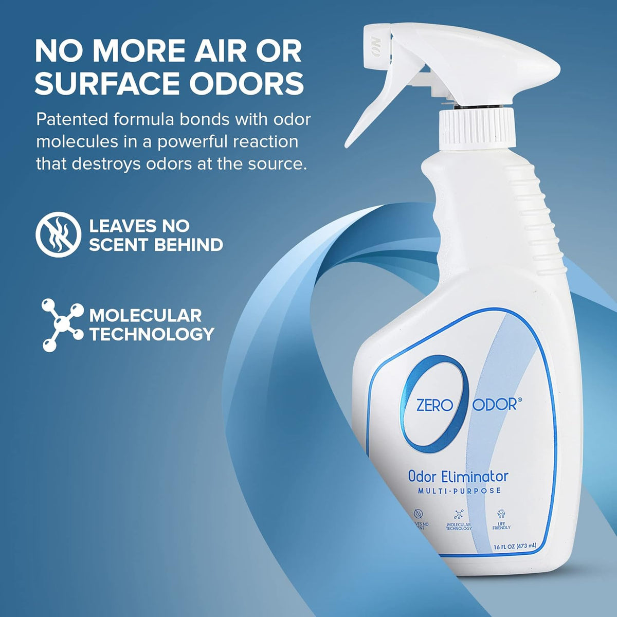 Zero Odor - Multi-Purpose Strong Odor Eliminator for Home, Office, Car, Bathroom, Hotel, Room