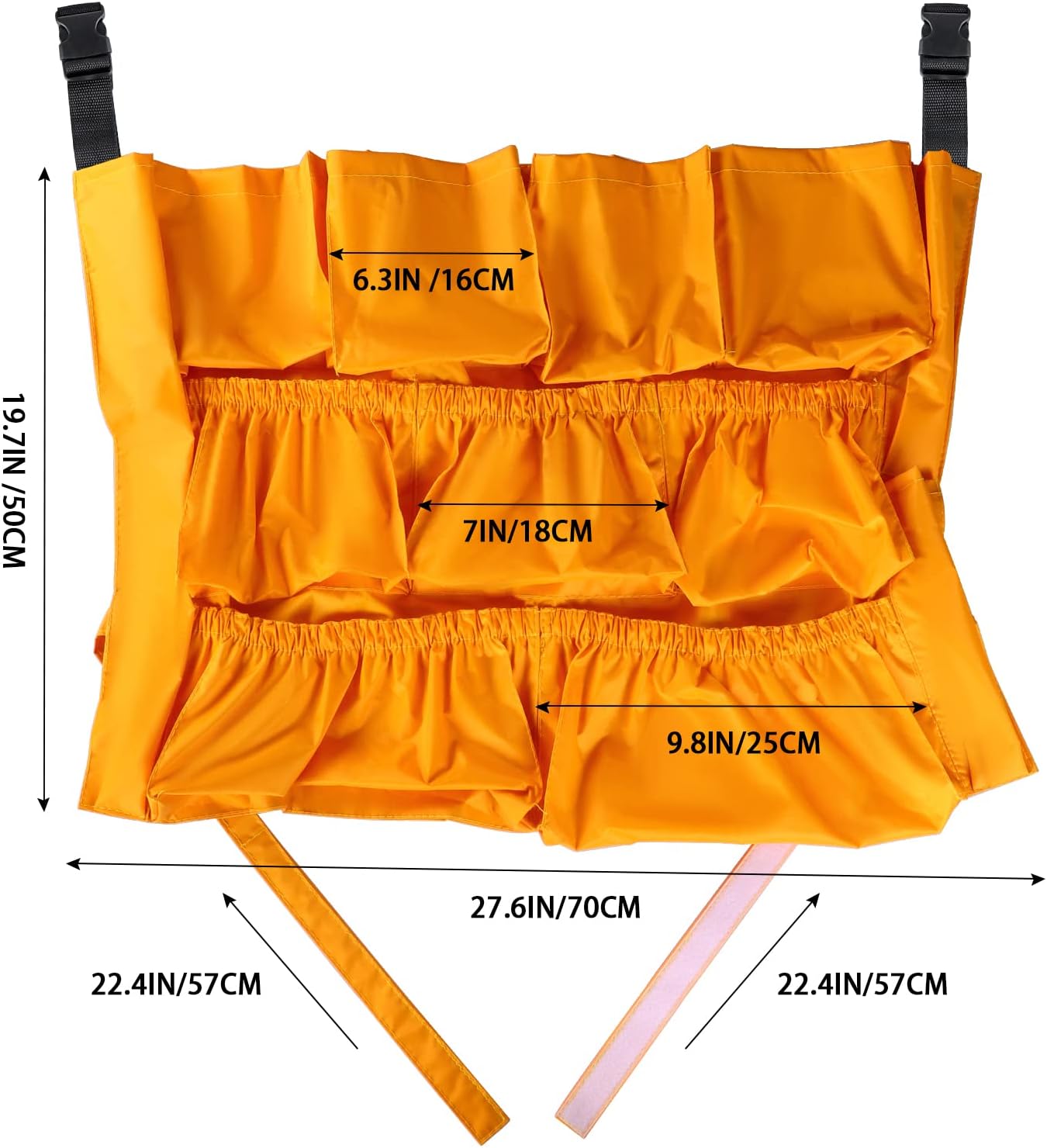 MOLIGOU 12 Pockets Trash Can Caddy Bag, Garbage Bin Caddy Organizer for Cleaning Tools and