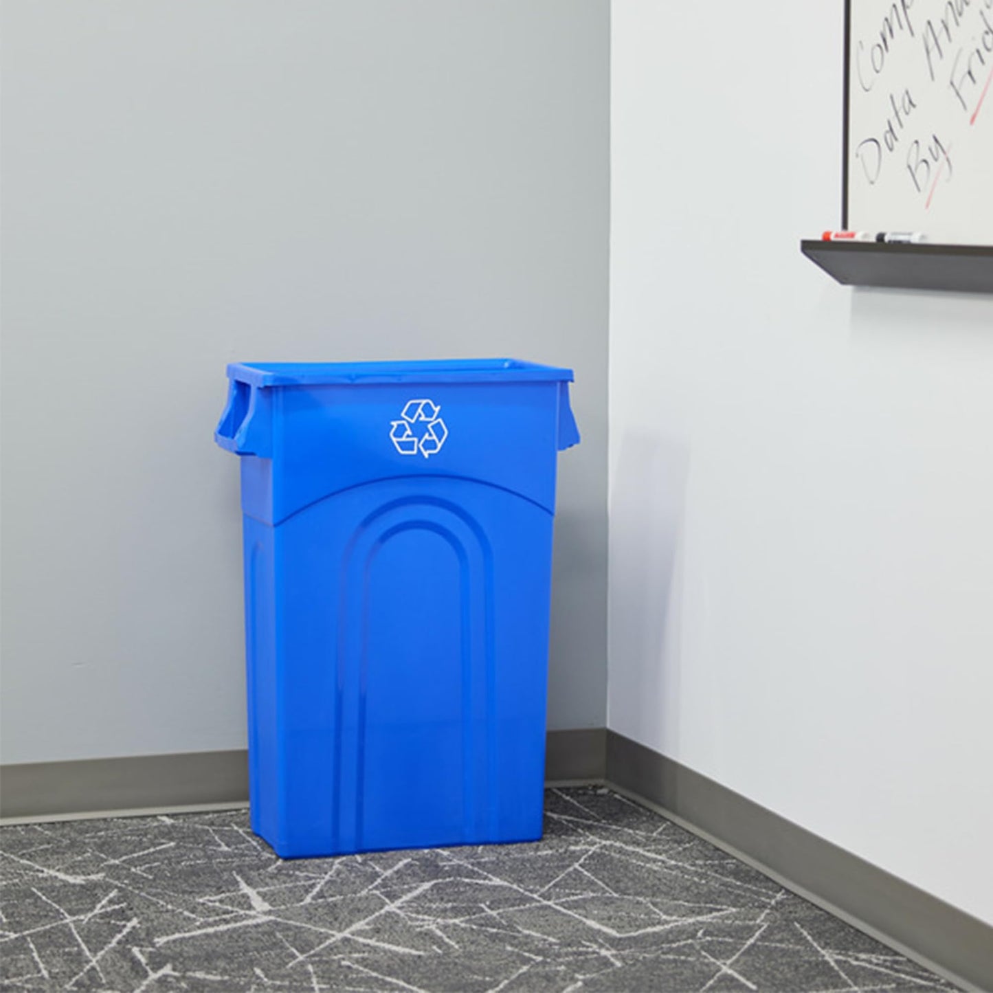 United Solutions Highboy Recycling Container, 23 Gallon, Space Saving Slim Profile and Easy Bag