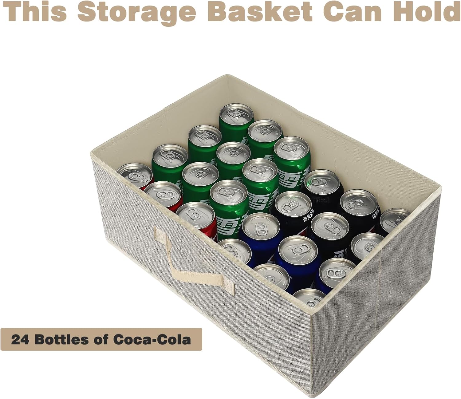 Storage Baskets, 15.7 Inch Woven Fabric Bins, Storage Cubes with Reinforced Handles, Organizer Bins