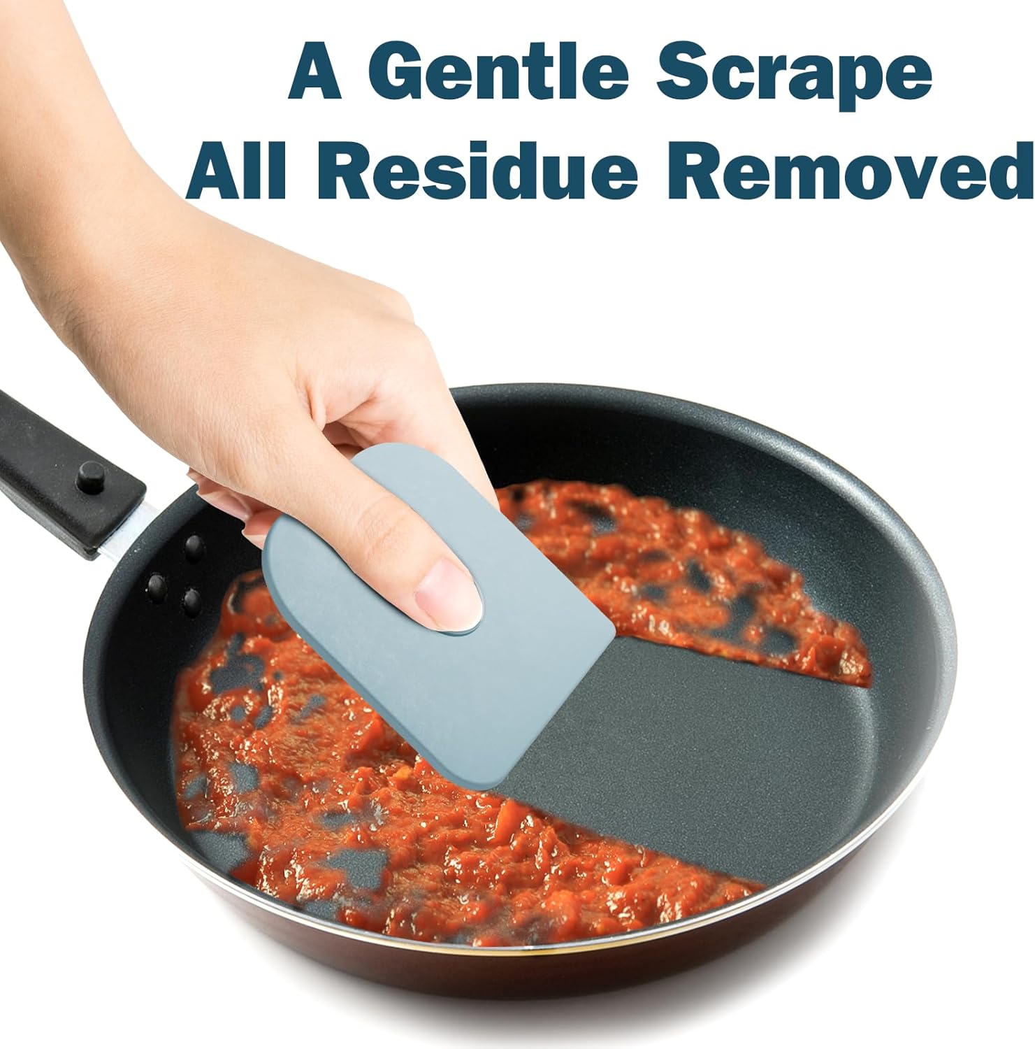Pan Scraper, 5 Pcs Pot Scraper Plastic, Pot Scraper Non Scratch for Cast Iron, Pot and Pan