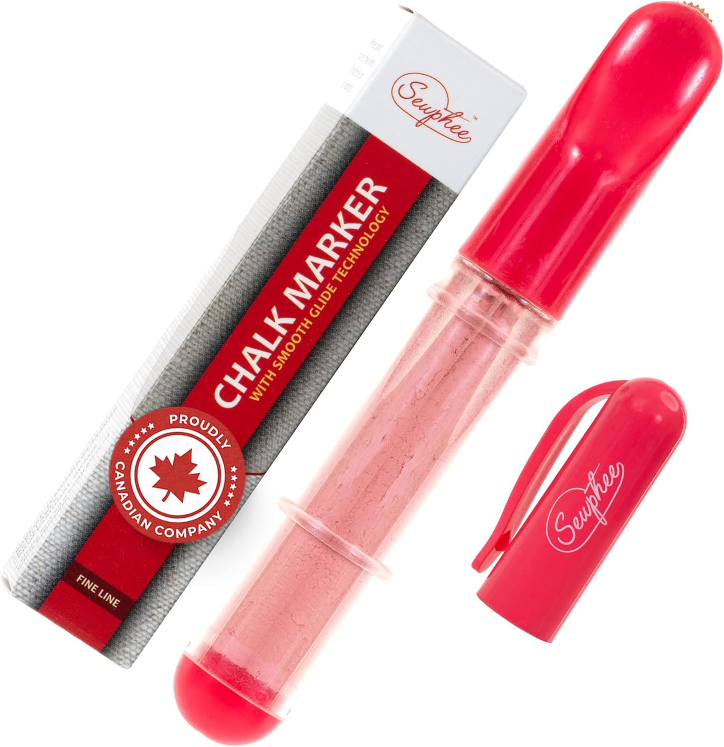 Fabric Markers for Sewing ??Ergonomic Tailors Chalk Pen with Improved Dosing Wheel for Sharp Lines
