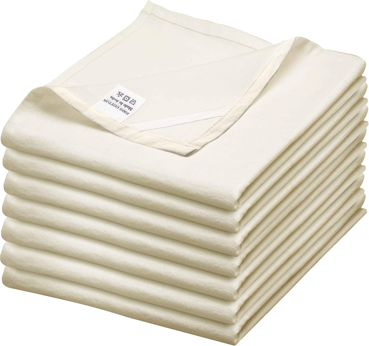 WHITEWRAP Flour Sack Towels| Tea Towel for Crafts| Kitchen Dish Cotton Blank Towel for