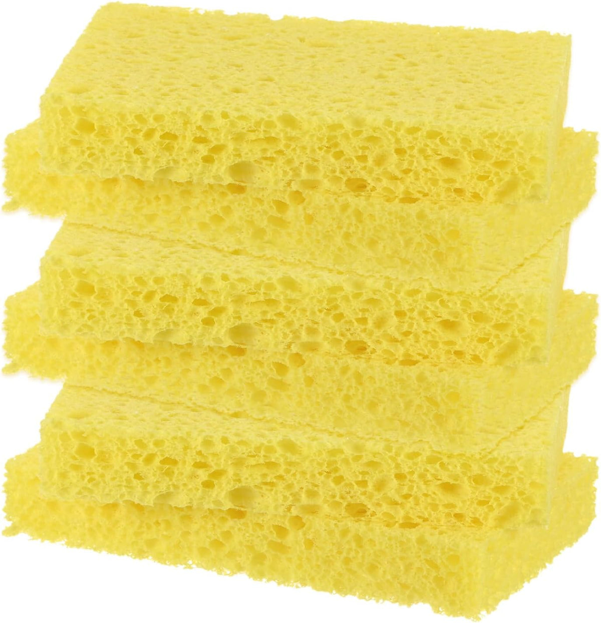 6-Pack Kitchen Sponges, Condense Eco Cellulose Non-Scratch Scrub Heavy Sponge for