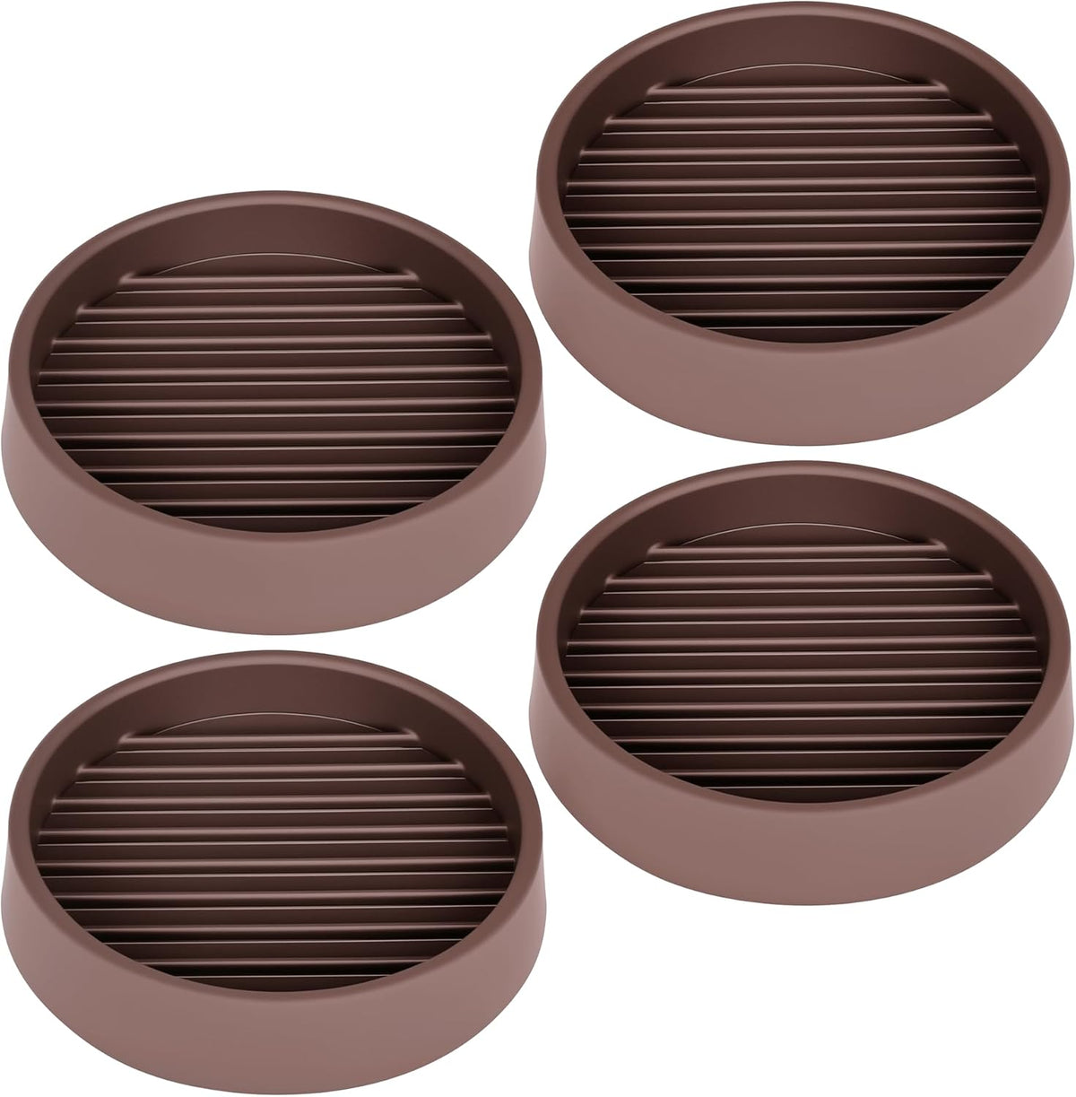 Non Slip Furniture Pads, 2.5” Round Rubber Caster Cups, Anti-Slip Gripper, Anti Slide Furniture