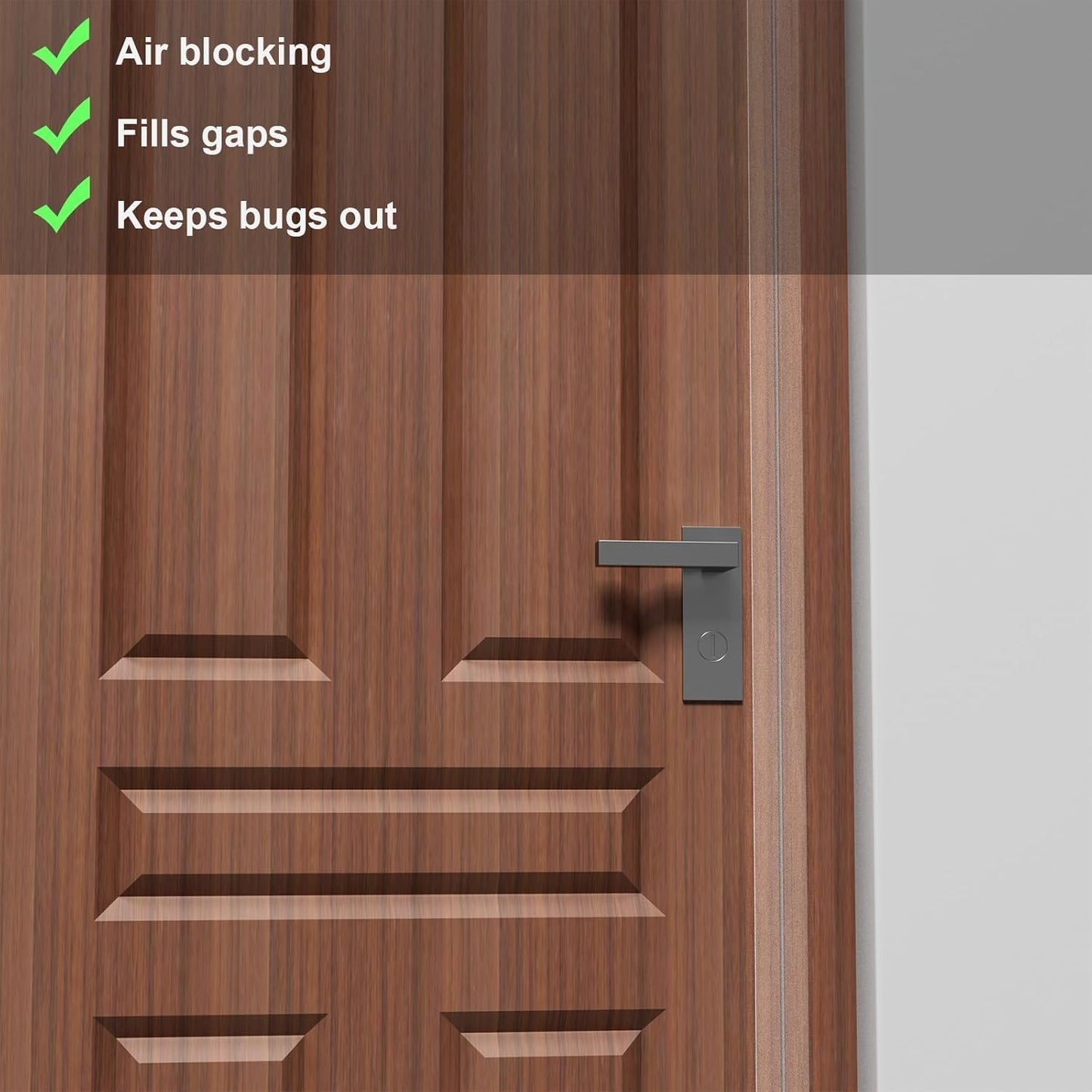 T-Shaped Door Draft Stopper, 1.97 in x 40 Ft Silicone Seal Strip for Windows Gaps, Weather