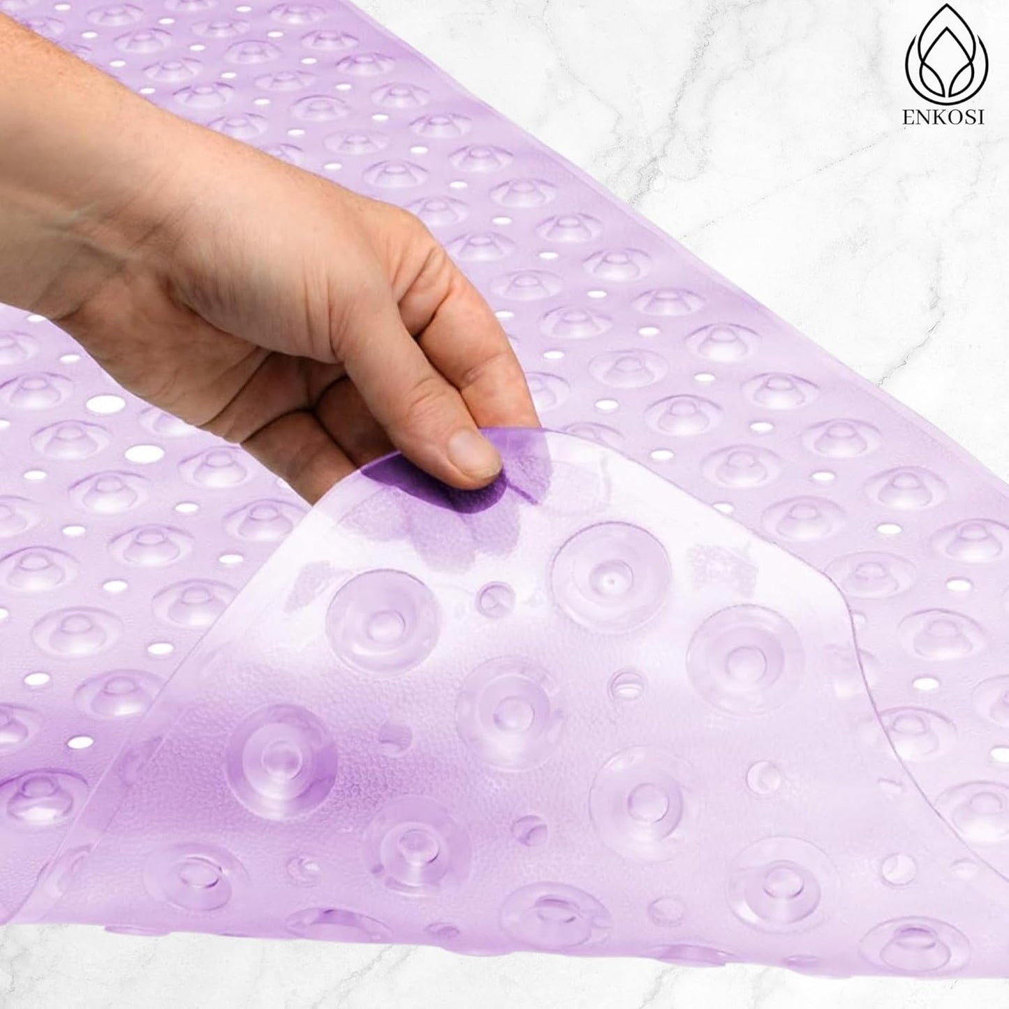ENKOSI Bath Mat - Large Non Slip Bathtub & Shower Mat - Extra Long 40 x 16 Inch Bathroom Mats for