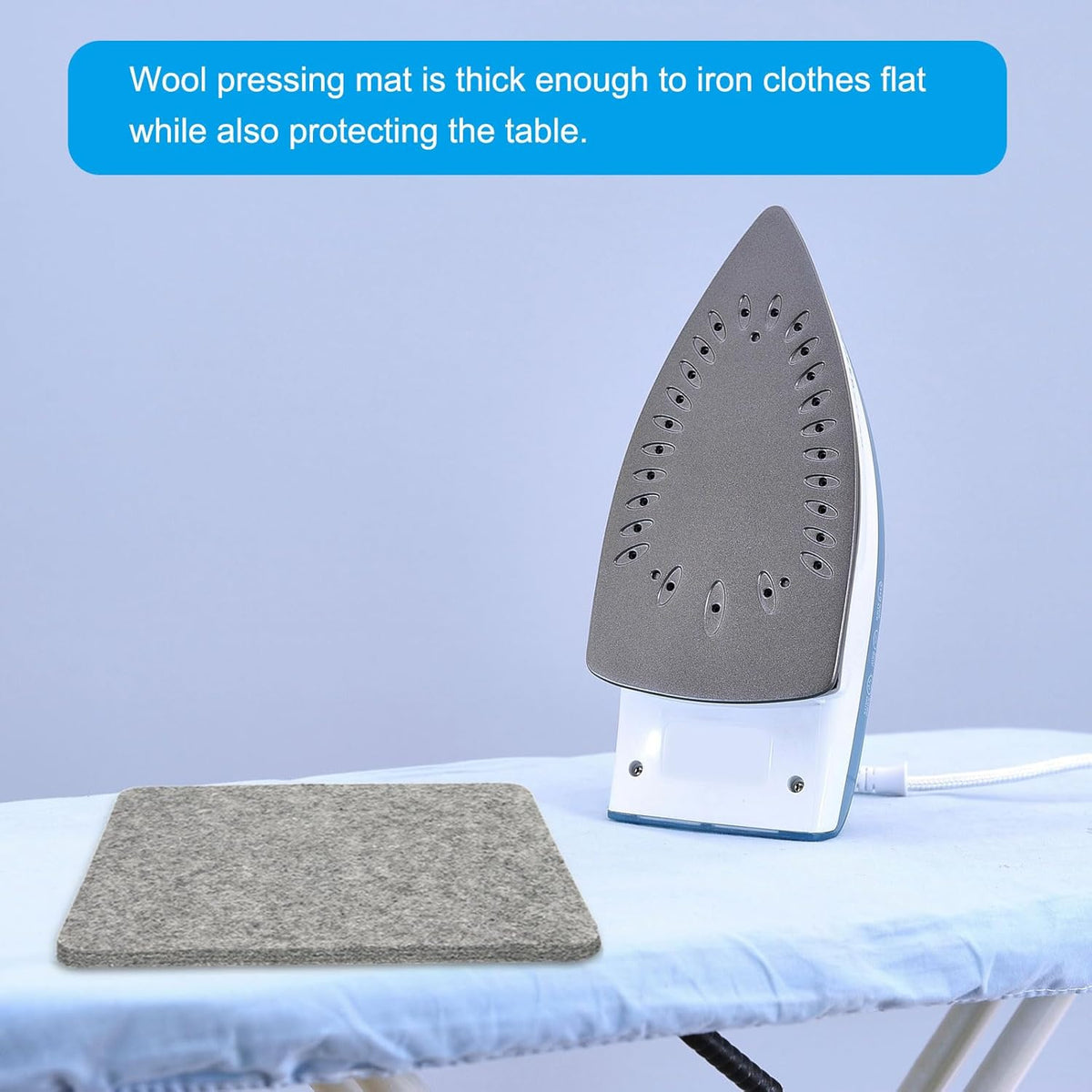 PATIKIL Wool Pressing Mat, 17" x 17" Wool Ironing Pad Blanket 0.5" Thickened Heat Resistant