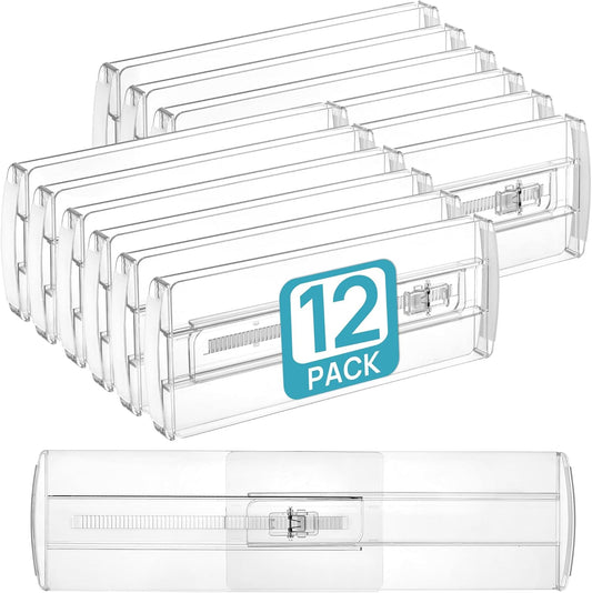Vtopmart 12 Pack Drawer Dividers for Clothes, 4" High 10.2"-16.6" Adjustable Expandable Dresser