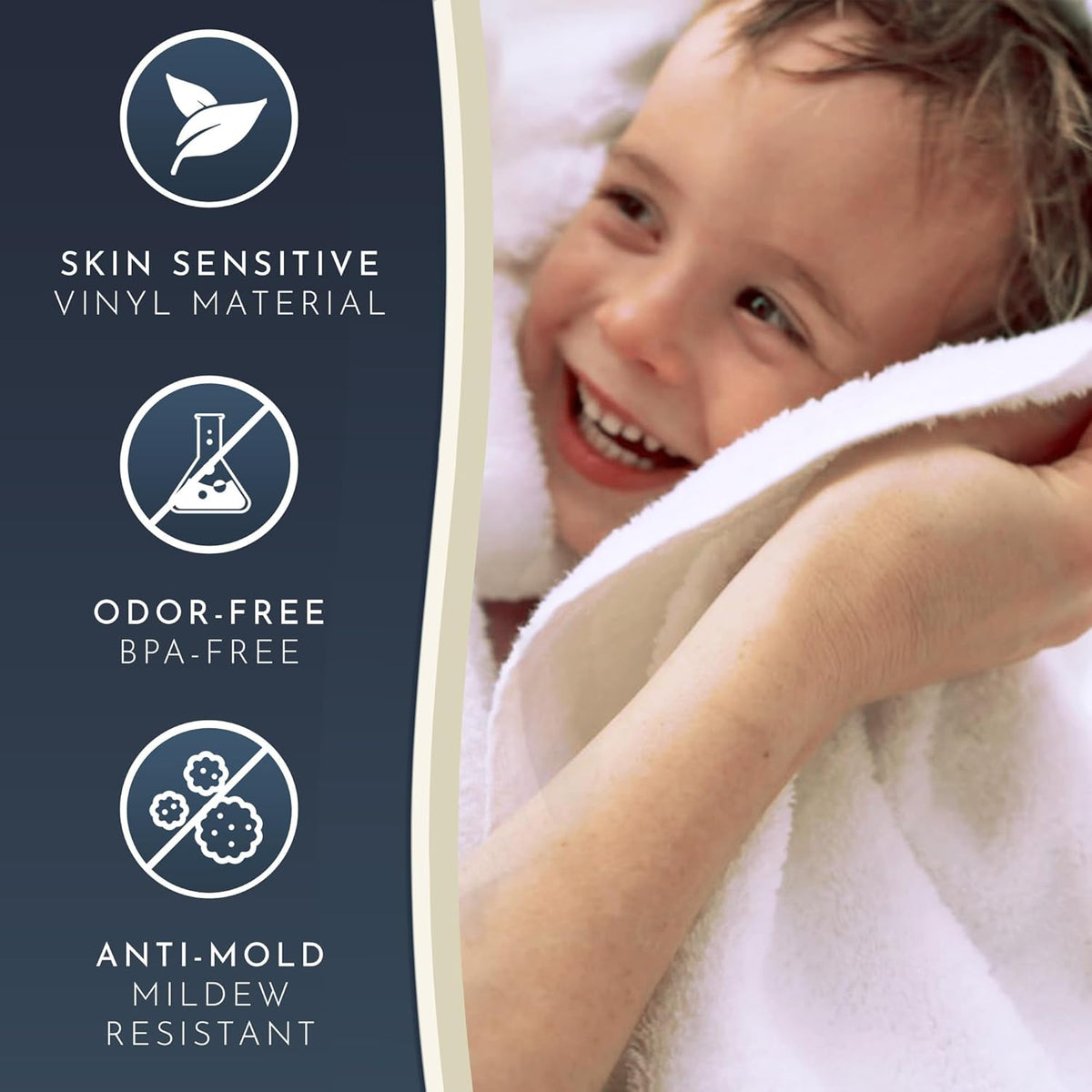 Homerella Anti Slip Shower Mat | Anti Mold Non Slip Bathtub Mat for Inside Shower | Square Floor