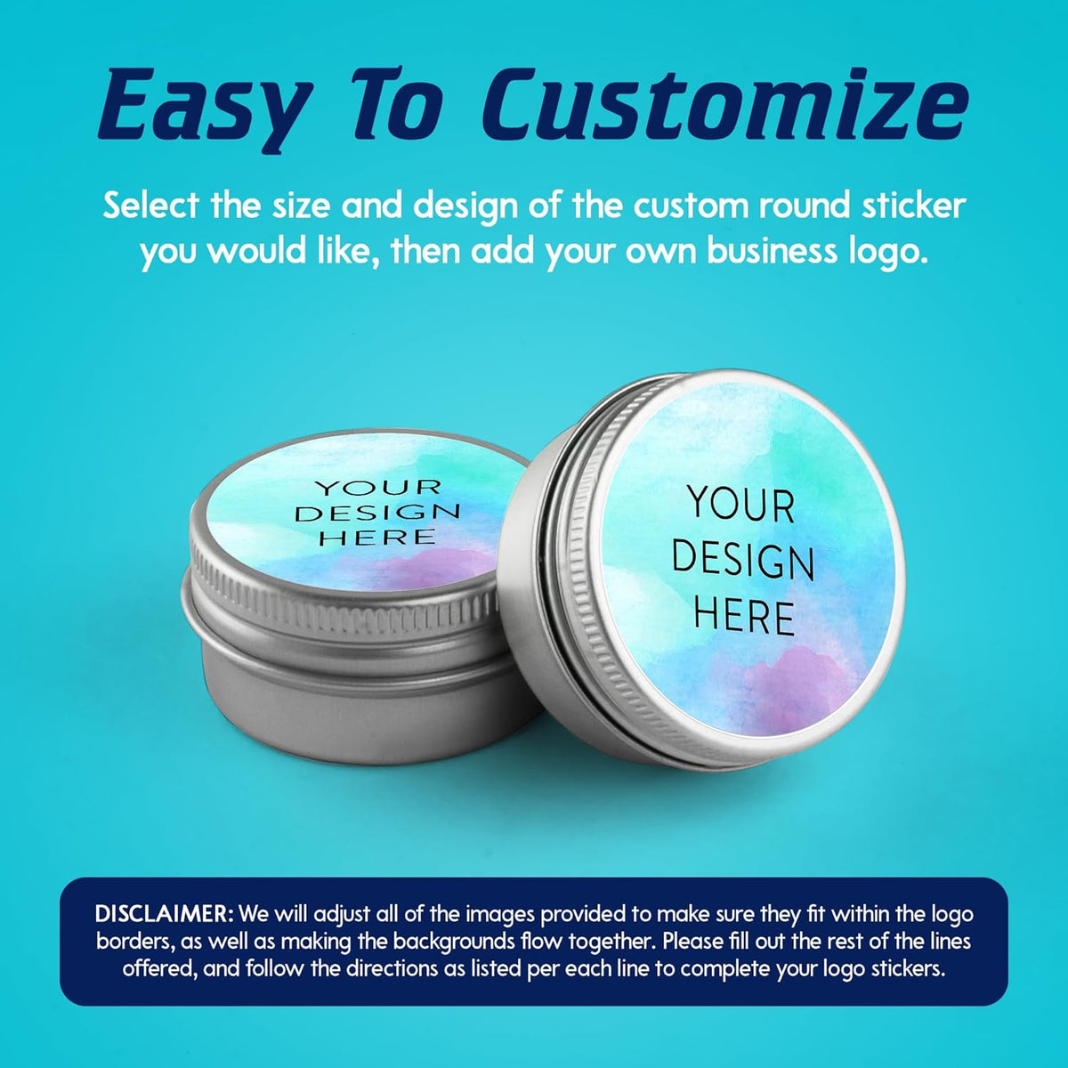 100 Custom Vinyl Stickers - Upload Your own Image, Text, Design, Logo - Personalized Logo Labels