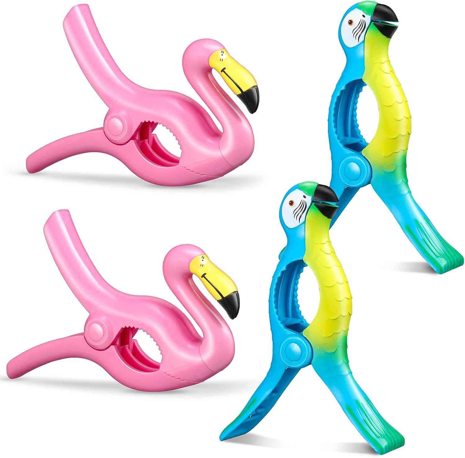 4 Pieces Beach Towel Clip Jumbo Size Chair Clips Towel Holder Clothes Pegs Christmas Stocking Clamp