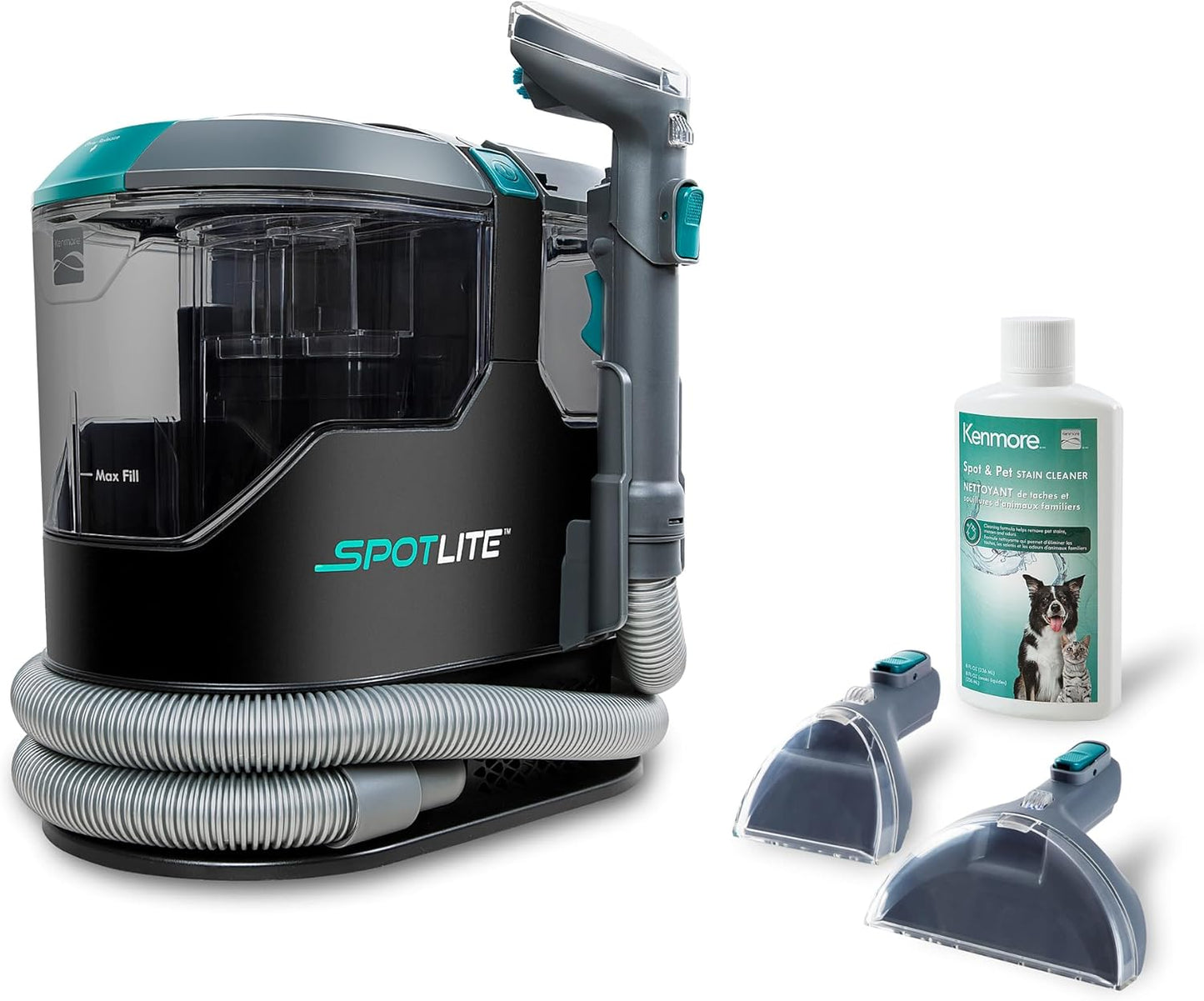 Kenmore KW2001.01 Upgrade SpotLite Portable Carpet Spot Cleaner & Pet Stain Remover, 17Kpa Powerful
